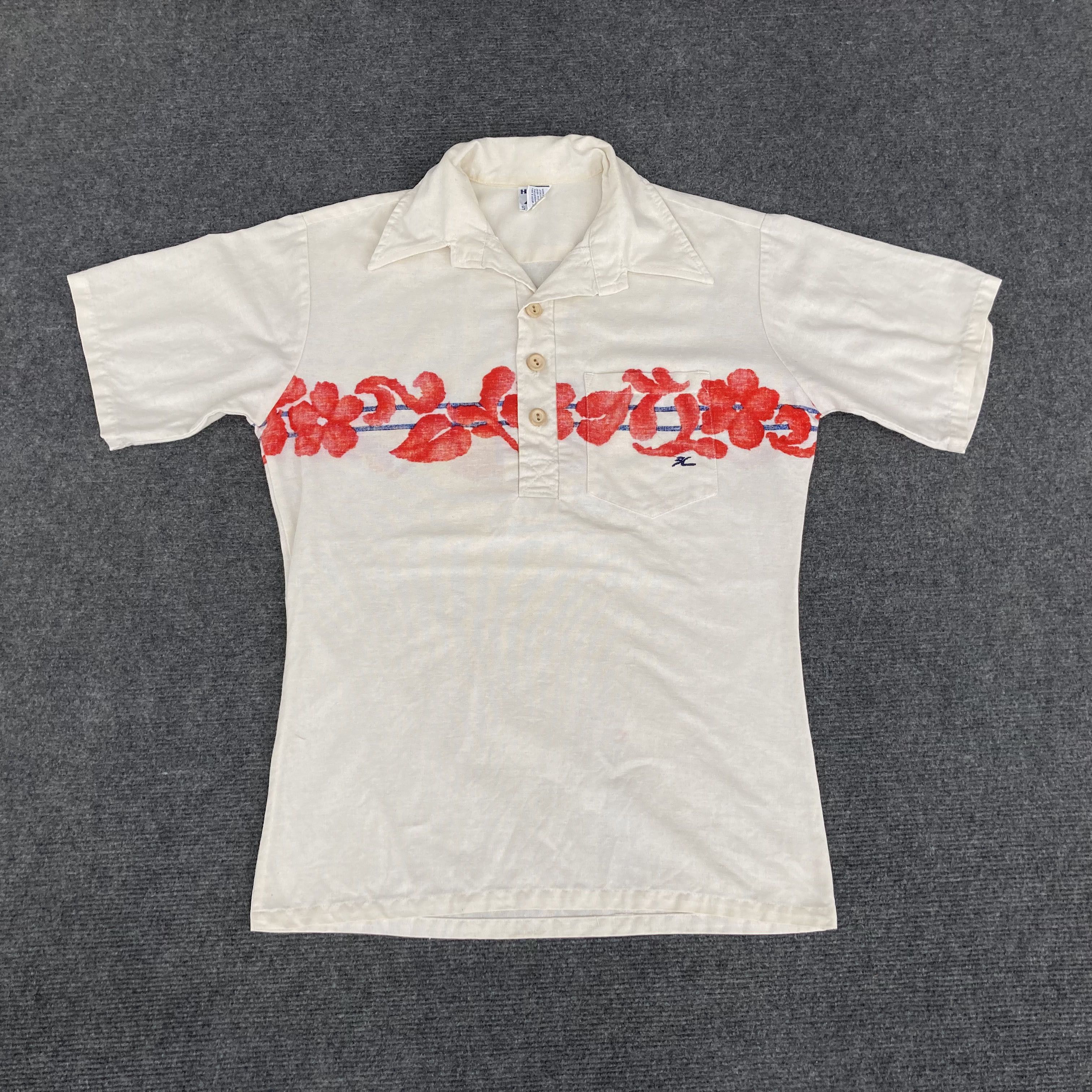 Hobie Hawaii Collar 80s Short Sleeve Rare T shirt