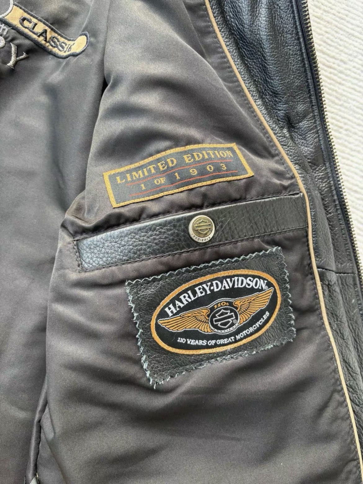 Harley Davidson RARE-HARLEY DAVIDSON 110TH ANNIVERSARY WOMENS JACKET Size M / US 6-8 / IT 42-44 - 7 Thumbnail