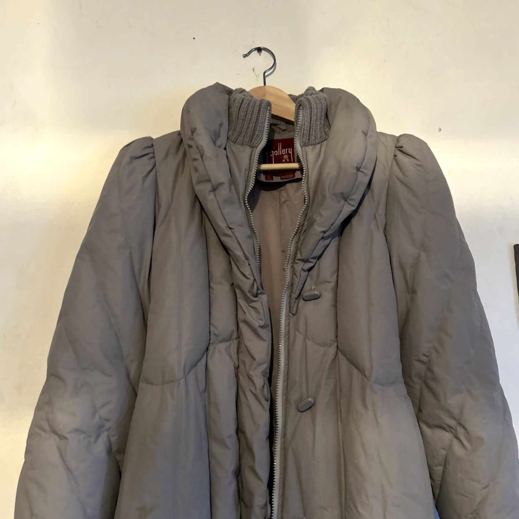 Vintage VINTAGE J.gallery Coat Down Pure Nylon Taupe Beige Womens M Medium Puffer Jacket Long Full Length Size M / US 6-8 / IT 42-44 - 3 Thumbnail