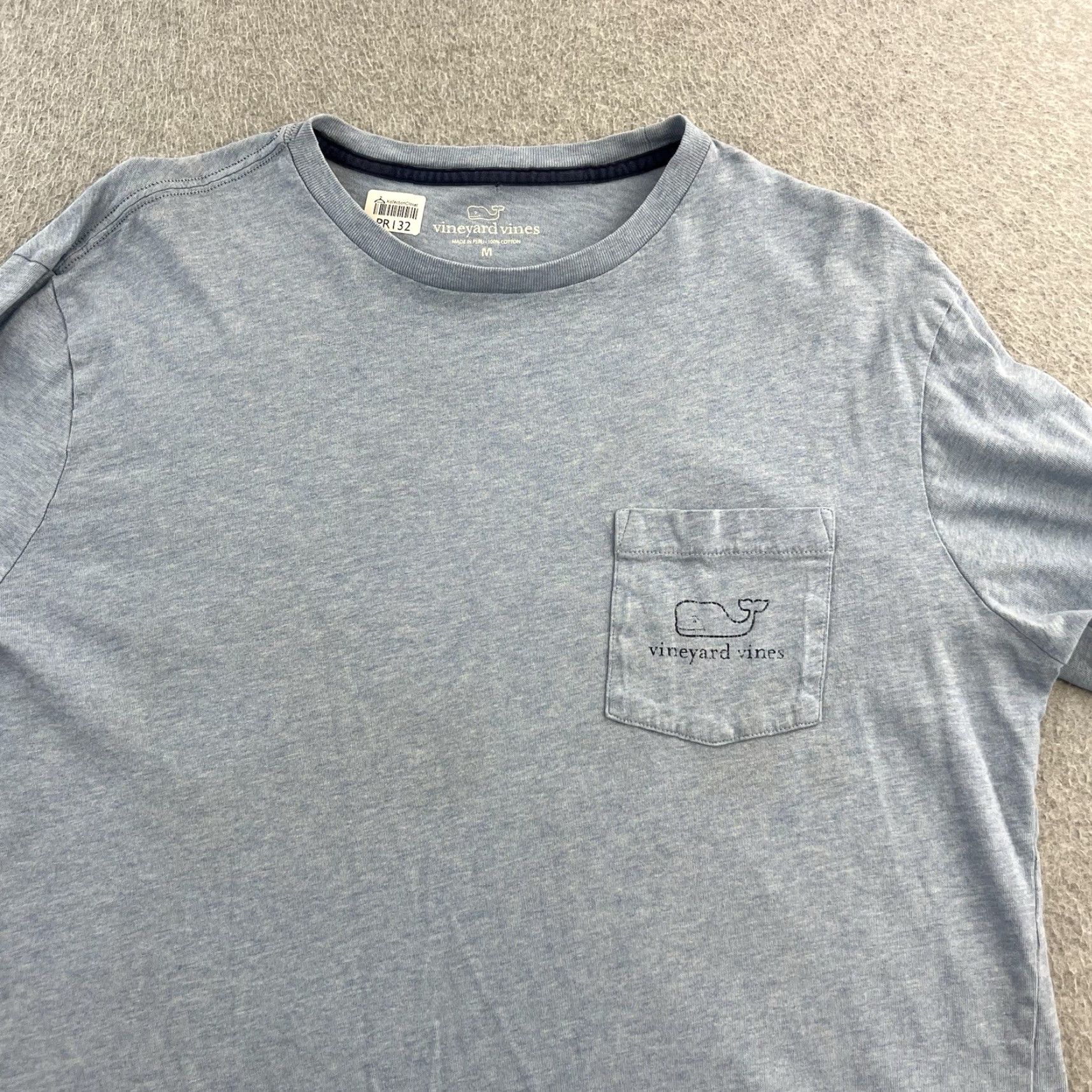 Vineyard Vines Vineyard Vines Shirt Mens Medium Blue Long Sleeve Pocket Whale Logo Spellout Size US M / EU 48-50 / 2 - 6 Thumbnail