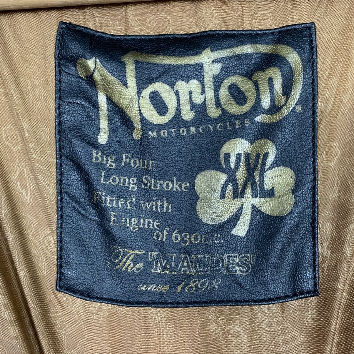 Japanese Brand Norton Motorcycle Riding Synthetic Leather Jacket Size US XXL / EU 58 / 5 - 18 Thumbnail