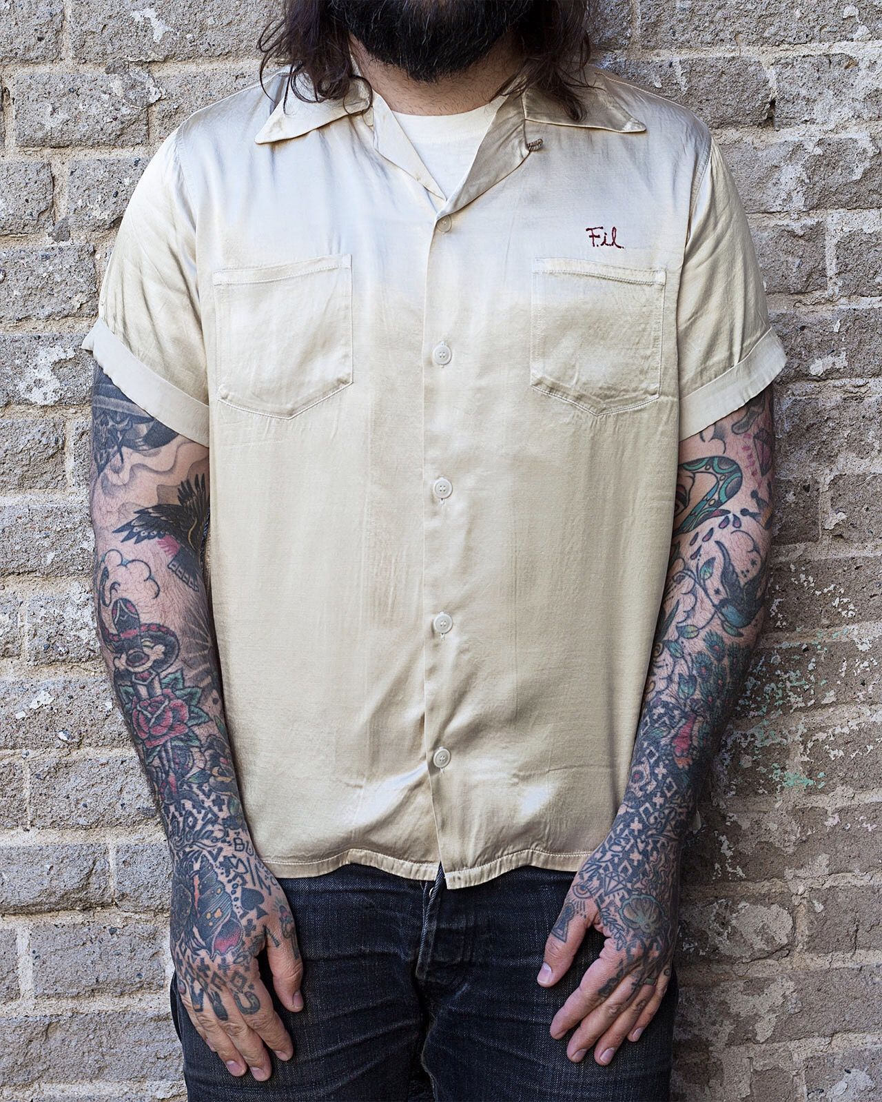 Visvim SS2017 Visvim Irving Camp-Collar "PEERLESS" Satin Shirt Size US M / EU 48-50 / 2 - 2 Thumbnail