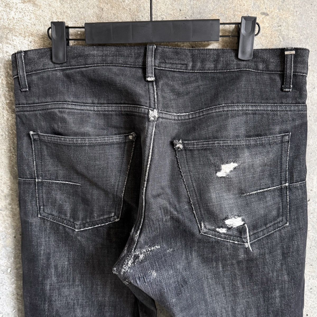 Dior 2000’s Dior Homme MIJ Thrashed Repair Denim By Hedi Slimane Size US 33 - 4 Thumbnail
