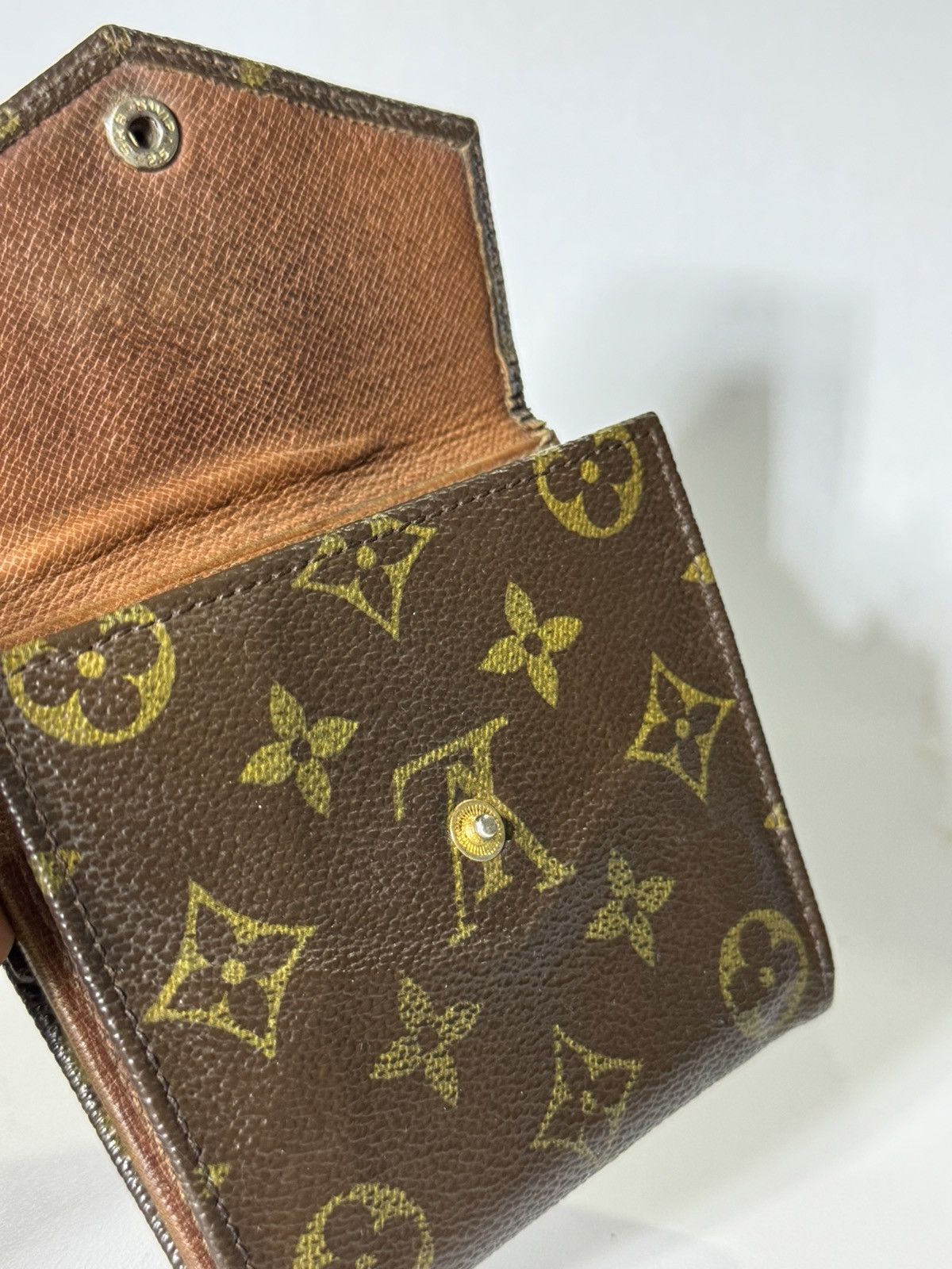 Vintage LOUIS VUITTON WALLET PURSE MONOGRAM BROWN Size ONE SIZE - 4 Thumbnail