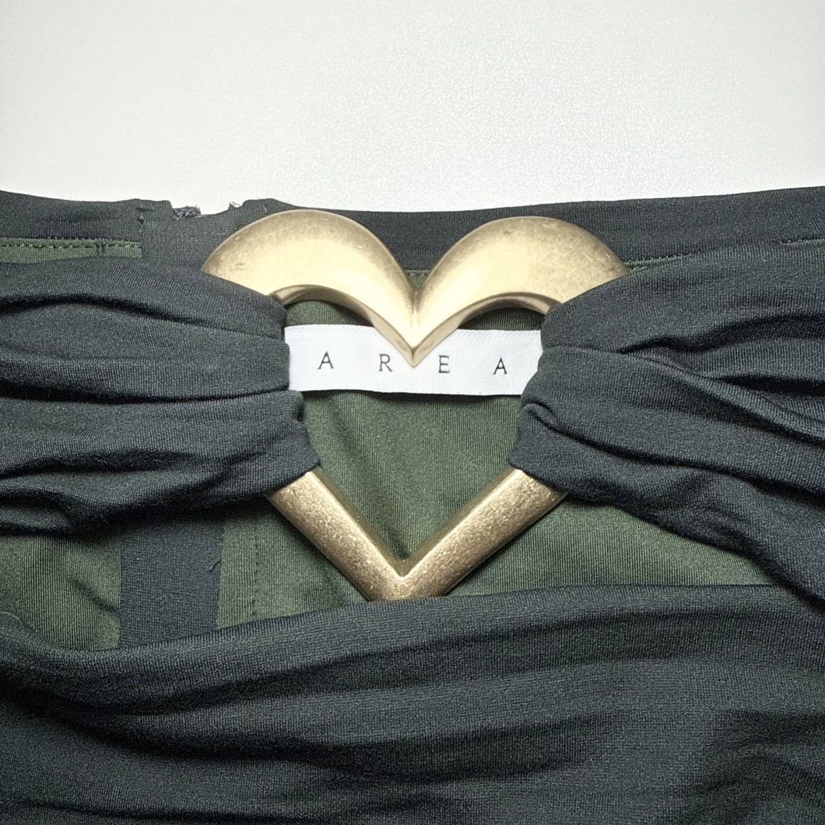 Area AREA Heart Ruched Mini Skirt in Dark Green Size 28" / US 6 / IT 42 - 3 Thumbnail