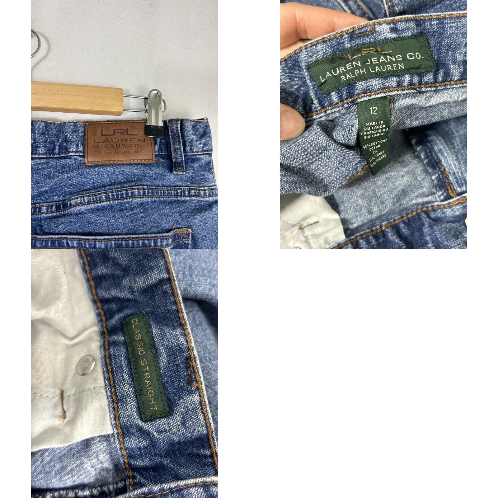 Ralph Lauren Lauren Ralph Lauren Womens Jeans 12 Medium Wash Straight Leg 34x32 Size 24" / US 00 / IT 34 - 9 Thumbnail