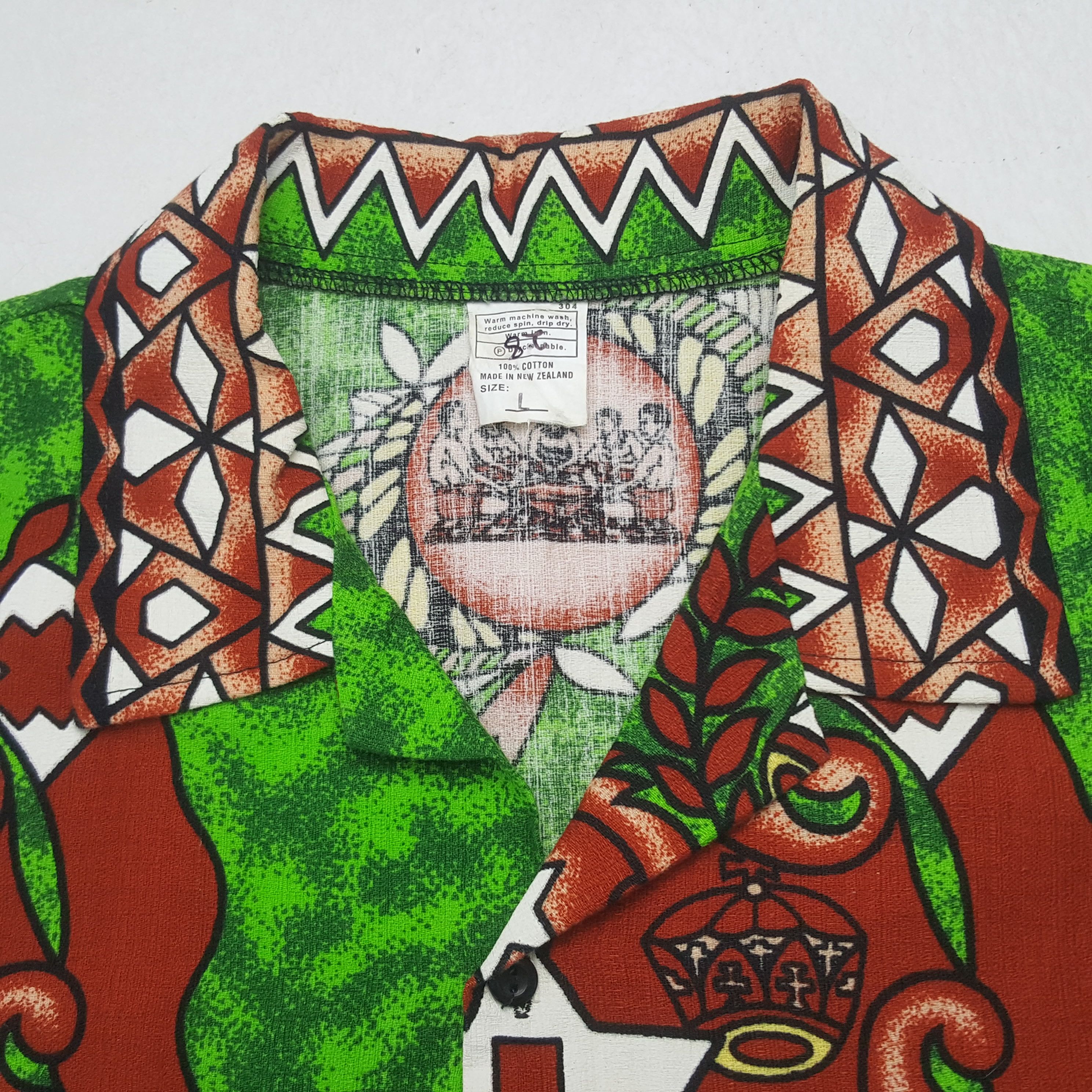 Designer Vintage Tonga Tiki Hawaiian Australia Button Up Shirt Size US L / EU 52-54 / 3 - 5 Thumbnail