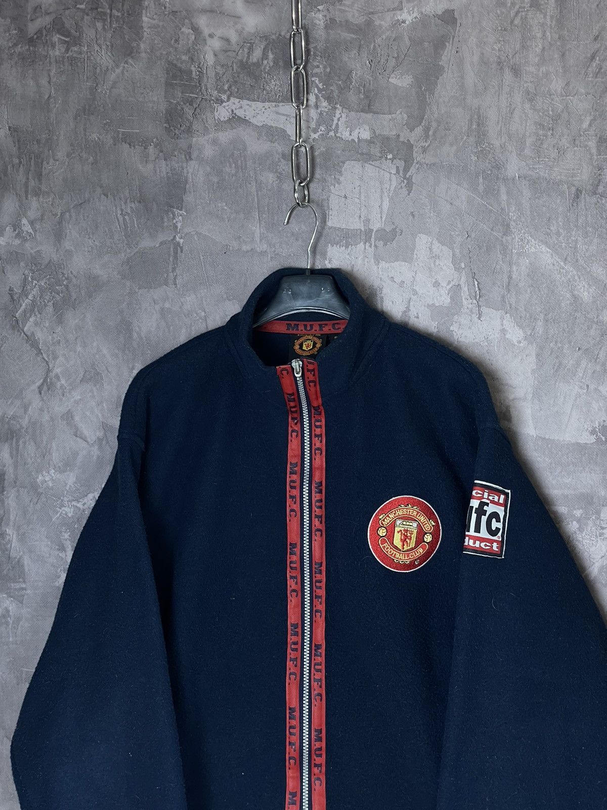 Vintage Manchester United Vintage Y2K Fleece Zip Merch Jacket Size US S / EU 44-46 / 1 - 2 Thumbnail