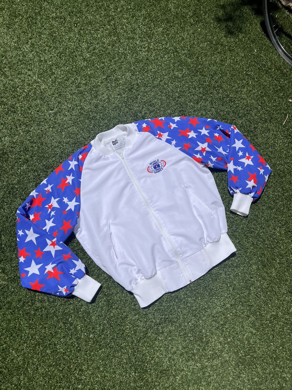 Vintage VTG 80’s USA Themed Police Games White Jacket Size US XL / EU 56 / 4 - 5 Thumbnail