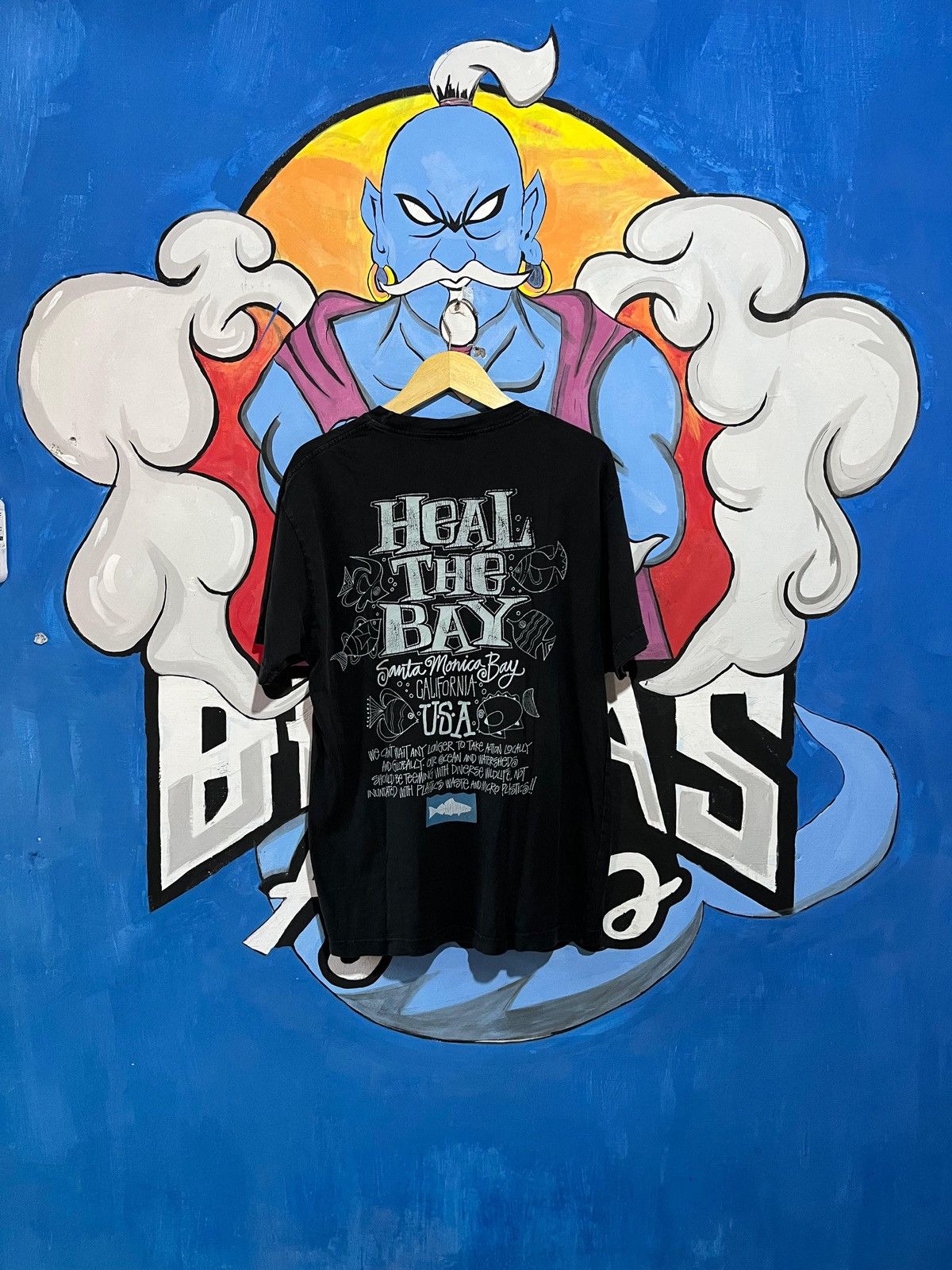 Vintage tshirt fade stussy heal the bay
