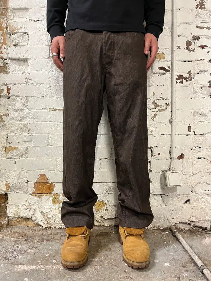 Givenchy 2000s Givenchy Wide Brown Pants Size US 32 / EU 48 - 2 Thumbnail