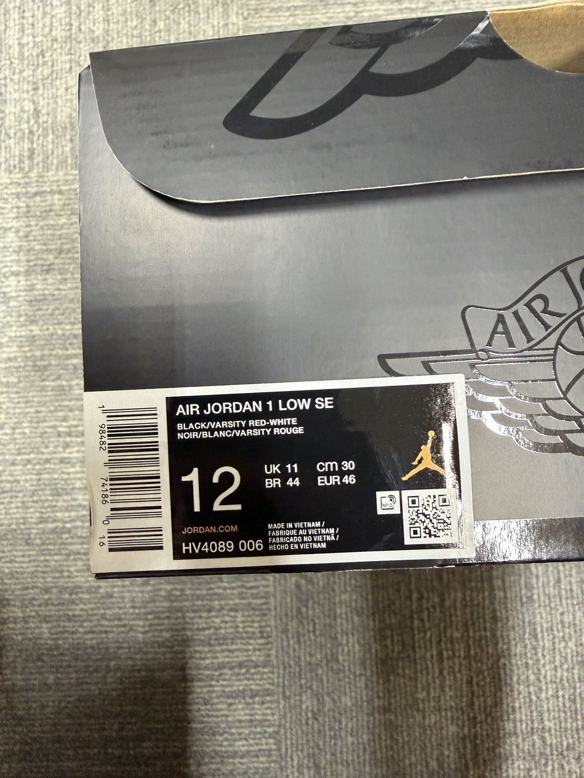 Jordan Brand Jordan 1 Low SE Patent Varsity Red Size US 12 / EU 45 - 7 Thumbnail