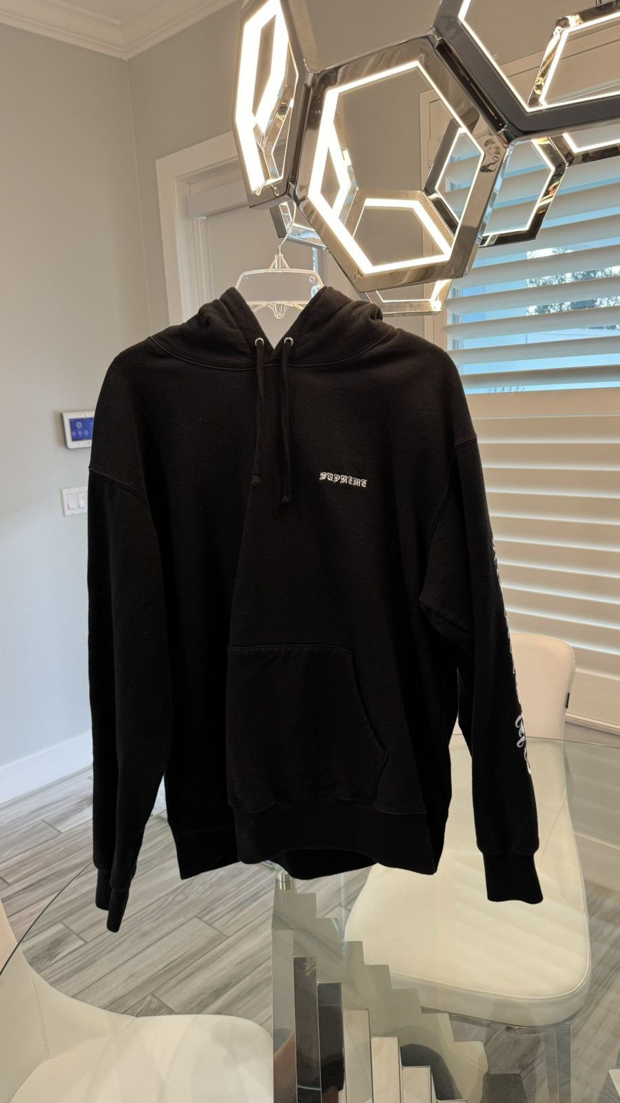 image of Supreme Peace Hooded Sweatshirt in Black, Men's (Size Medium)