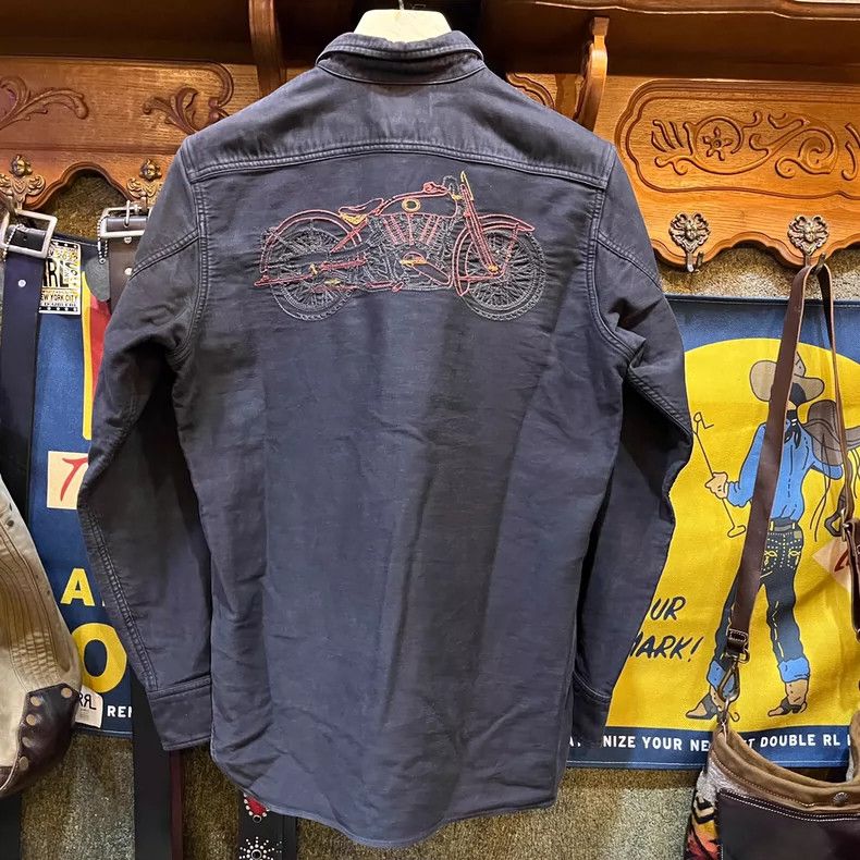 RRL Ralph Lauren RRL Ralph Lauren Motorcycle Embroidered Shirt Size US M / EU 48-50 / 2 - 1 Thumbnail