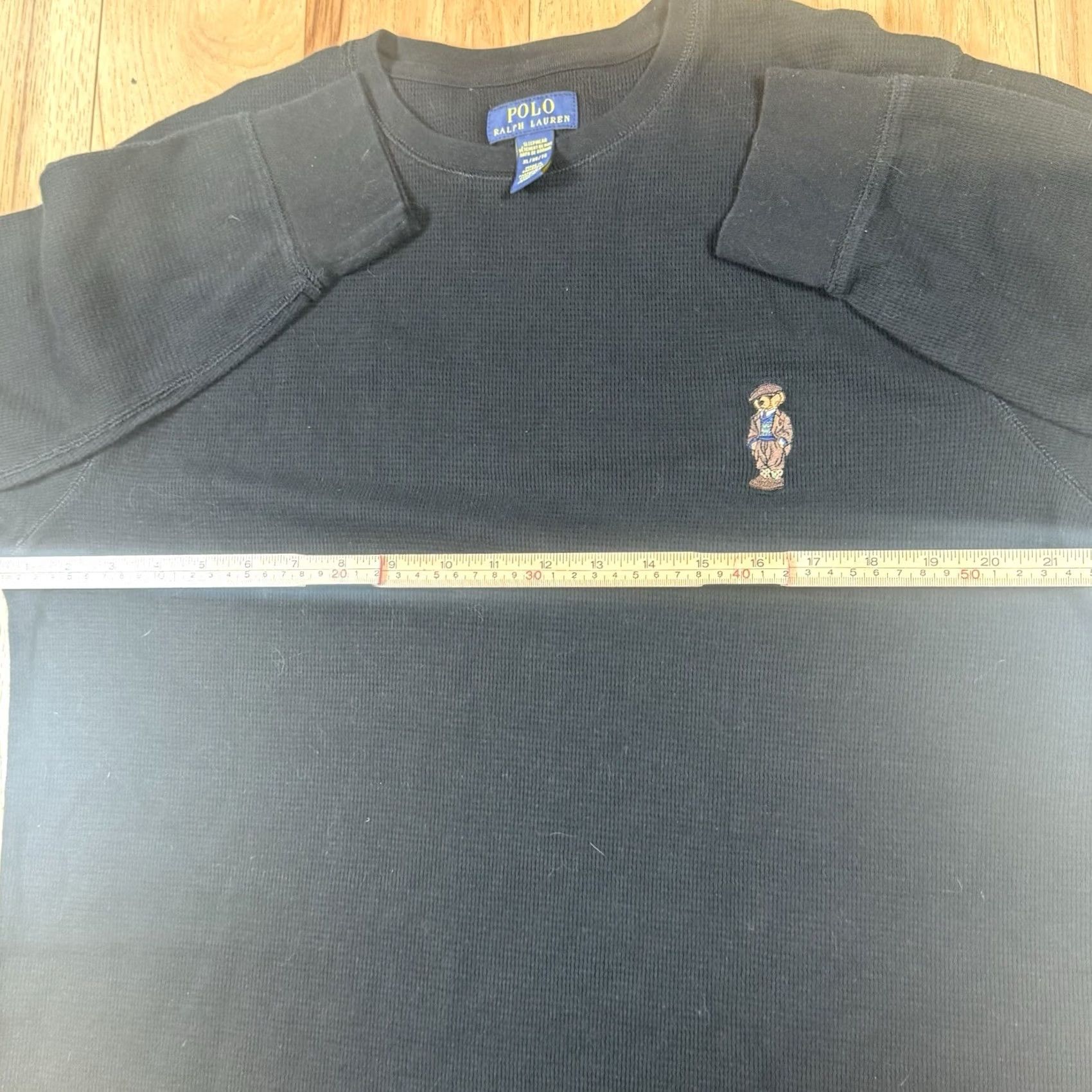 Ralph Lauren Polo Ralph Lauren Formal Bear Thermal Shirt Mens XL Black Size 46R - 5 Thumbnail