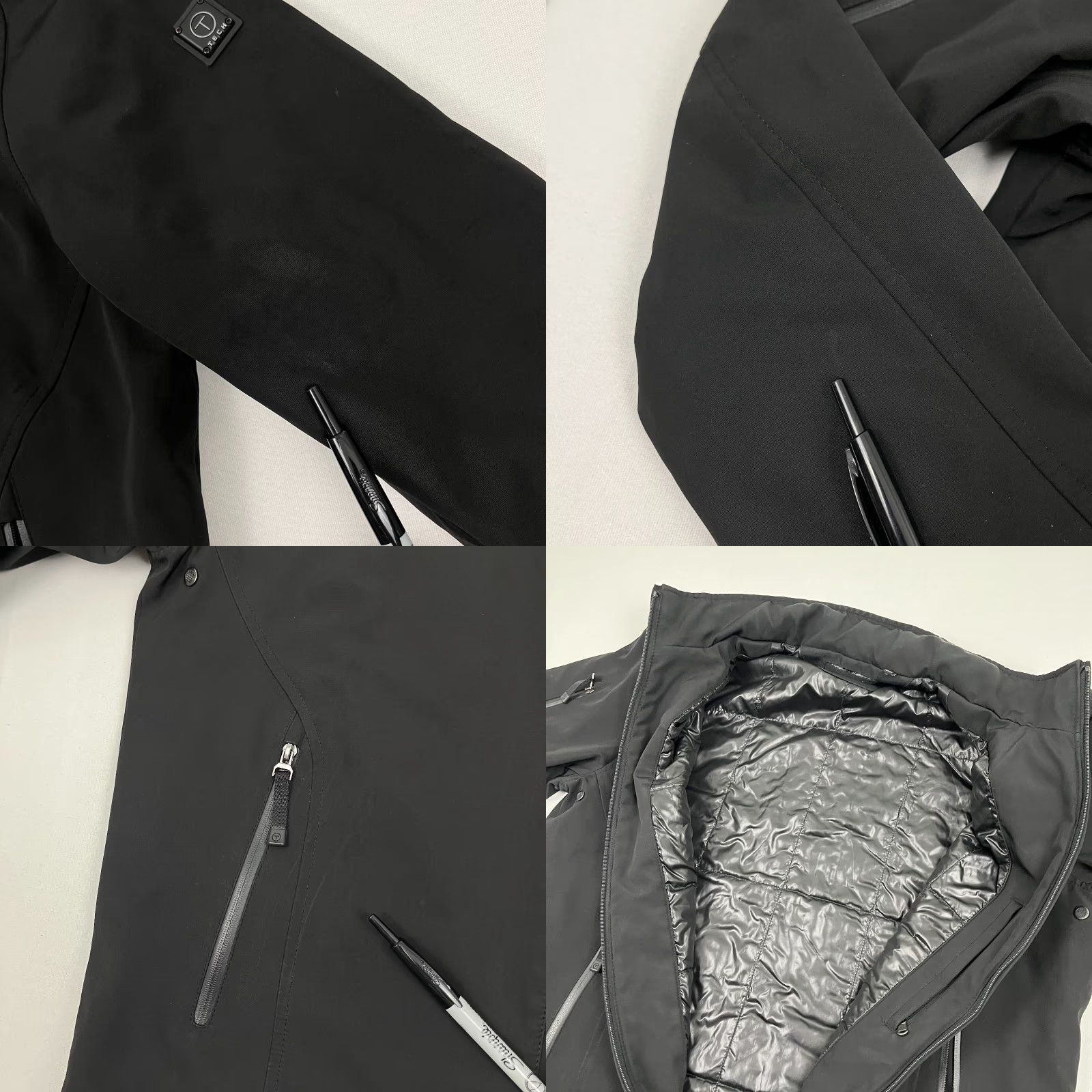 Tumi Tumi Tech Jacket Mens L Black Windbreaker Soft Shell Hooded Full Zip Size US L / EU 52-54 / 3 - 8 Thumbnail