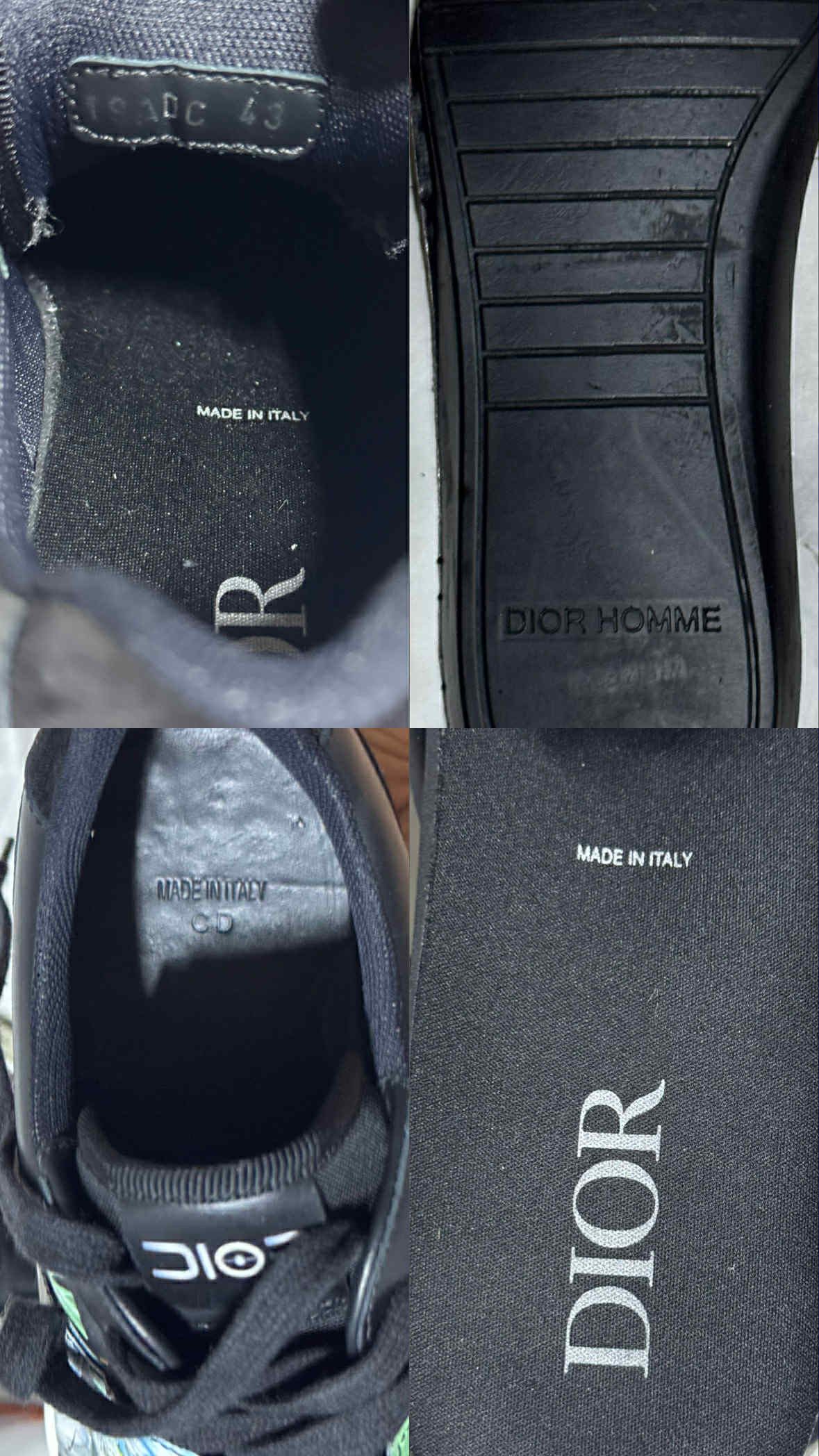 Dior Dior B02 Sorayama Black Hawaii Leather Low Trainers Men's Size US 10 / EU 43 - 9 Thumbnail