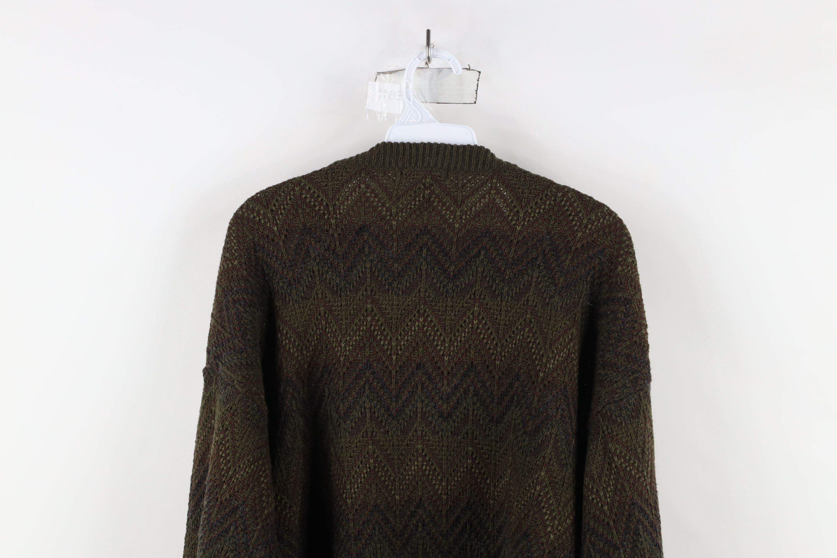 Vintage Vintage 90s Coogi Style Herringbone Wool Blend Knit Sweater Size US L / EU 52-54 / 3 - 7 Thumbnail