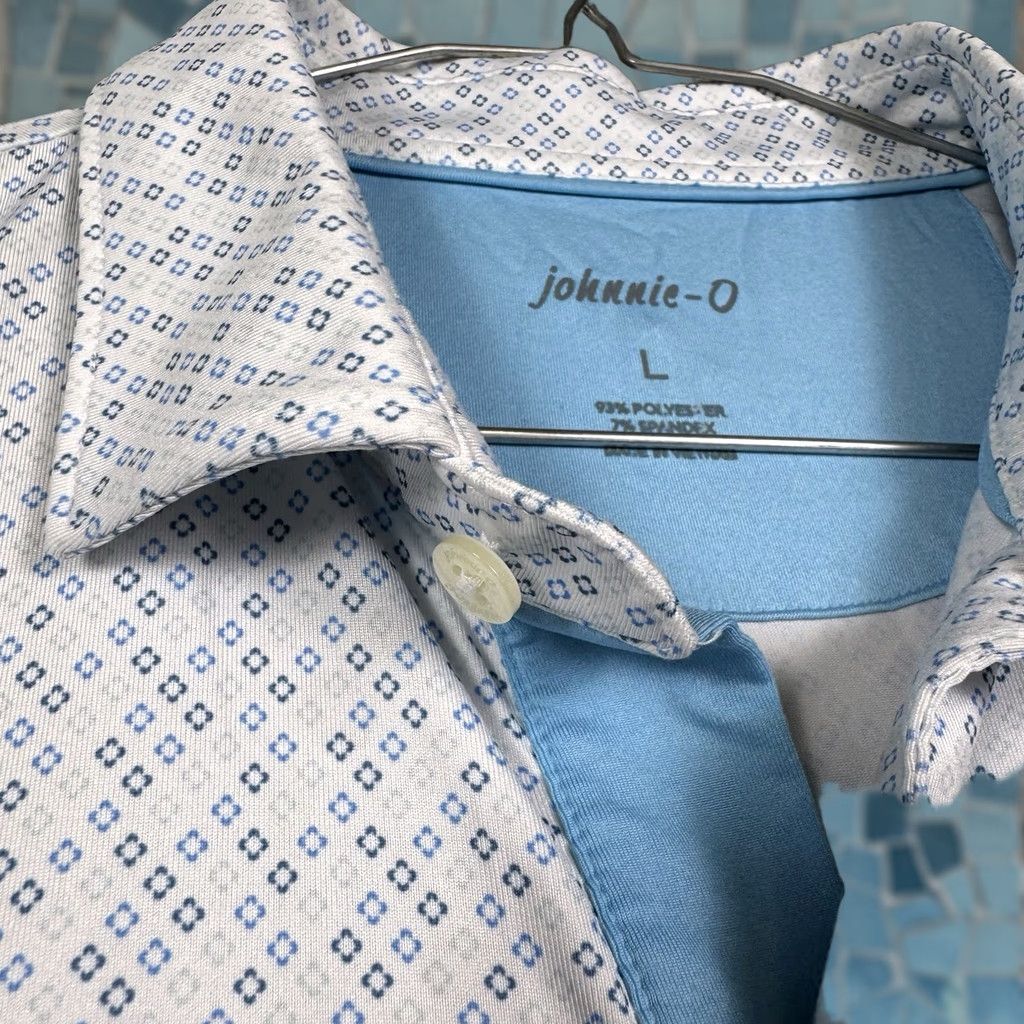 johnnie-O Johnnie-O Polo Shirt Men L Doncaster Golf Prep-formance Geometric Stretch Casual Size US L / EU 52-54 / 3 - 1 Thumbnail