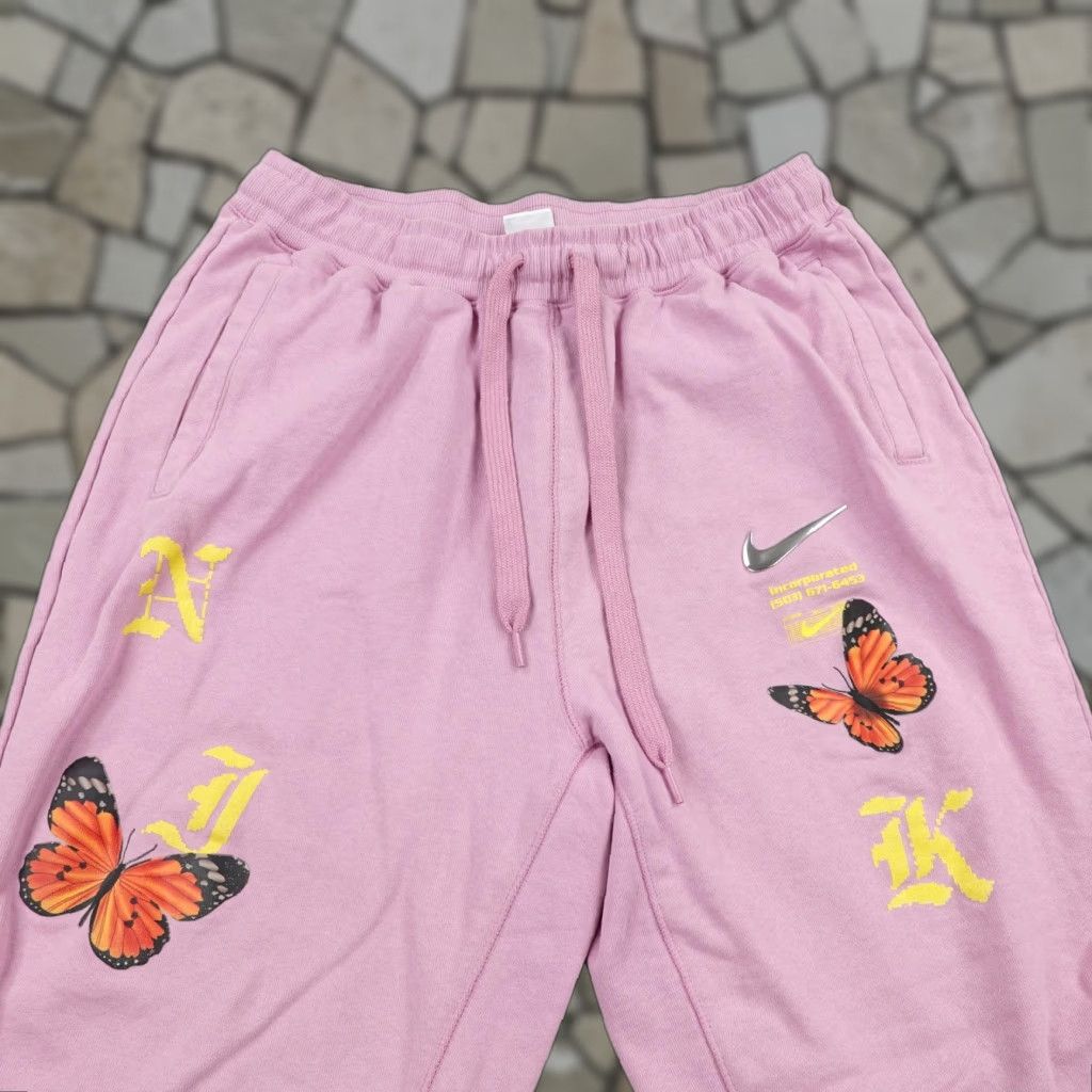 Nike Pants Mens XL Pink Butterfly Orchid Fleece Sweatpants Sweat Joggers Gym & Training