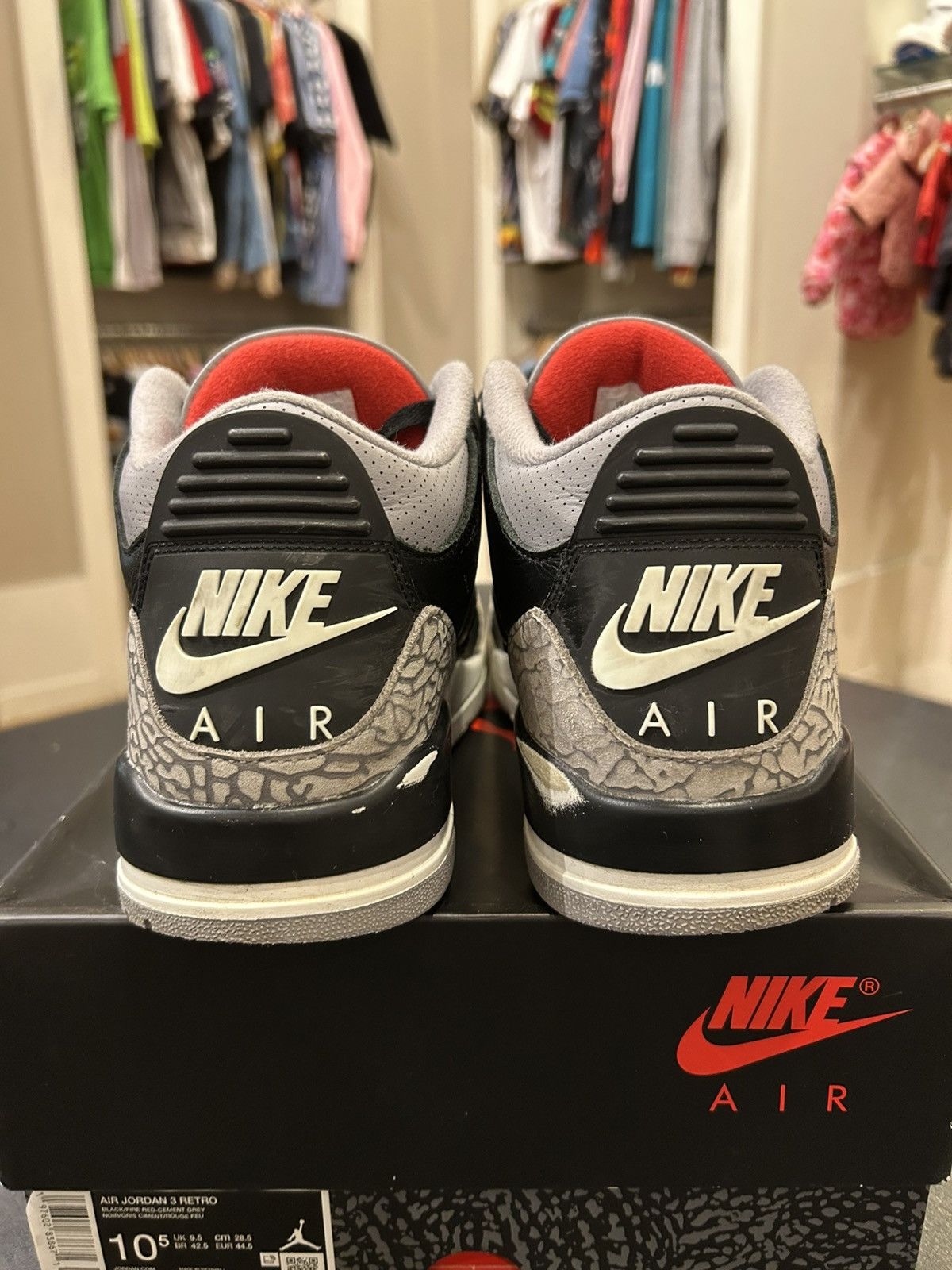 Jordan Brand Jordan 3 Retro ‘Black Cement’ Size US 10.5 / EU 43-44 - 3 Thumbnail