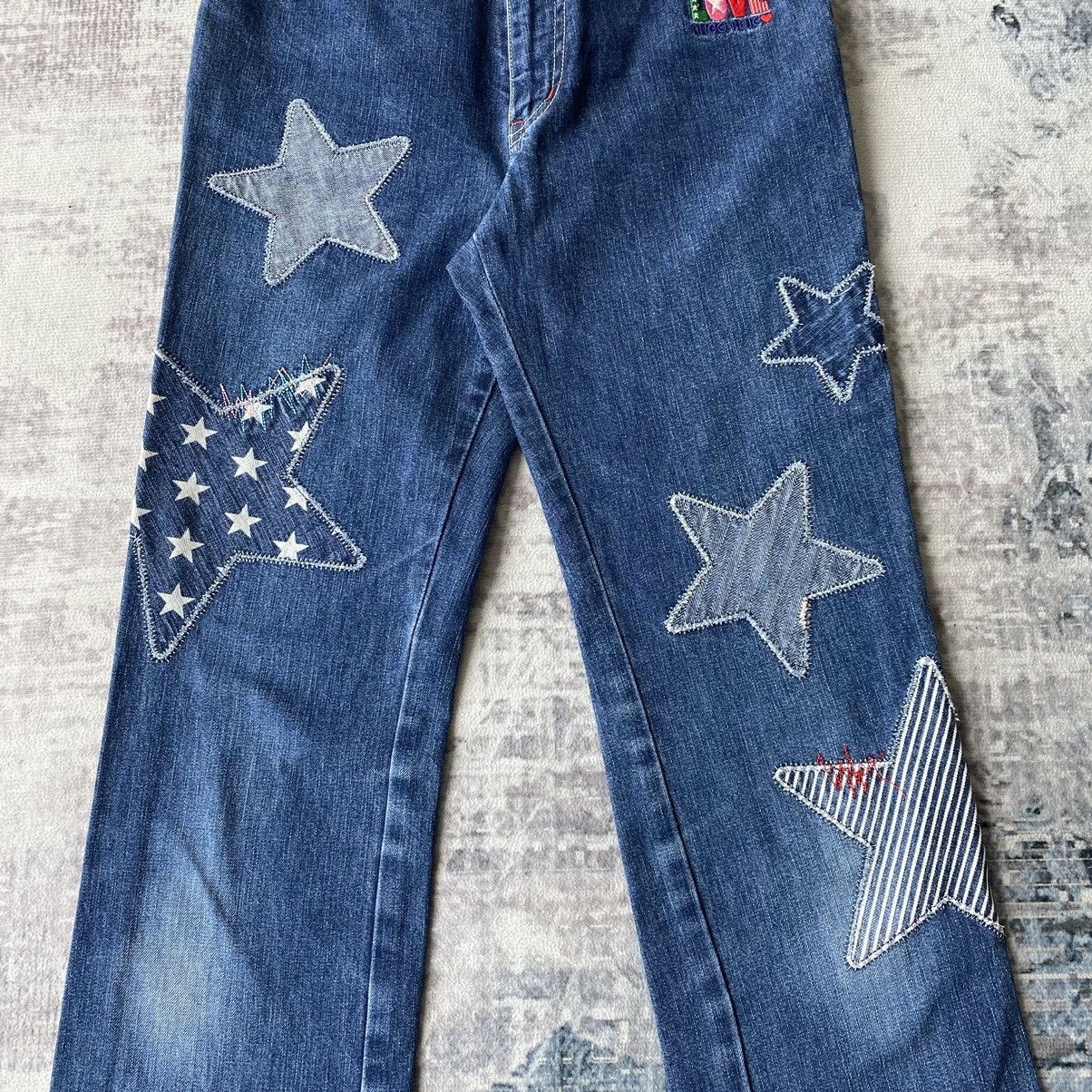 Angel Blue × Japanese Brand Angel Blue Star Patchworks Denim Jeans Size 24" / US 00 / IT 34 - 8 Thumbnail
