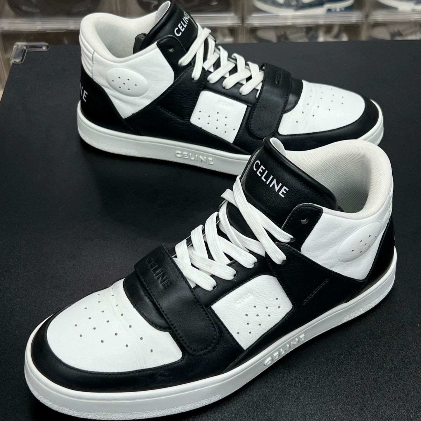 Celine celine mid-top sneakers black and white Size US 10 / EU 43 - 1 Thumbnail