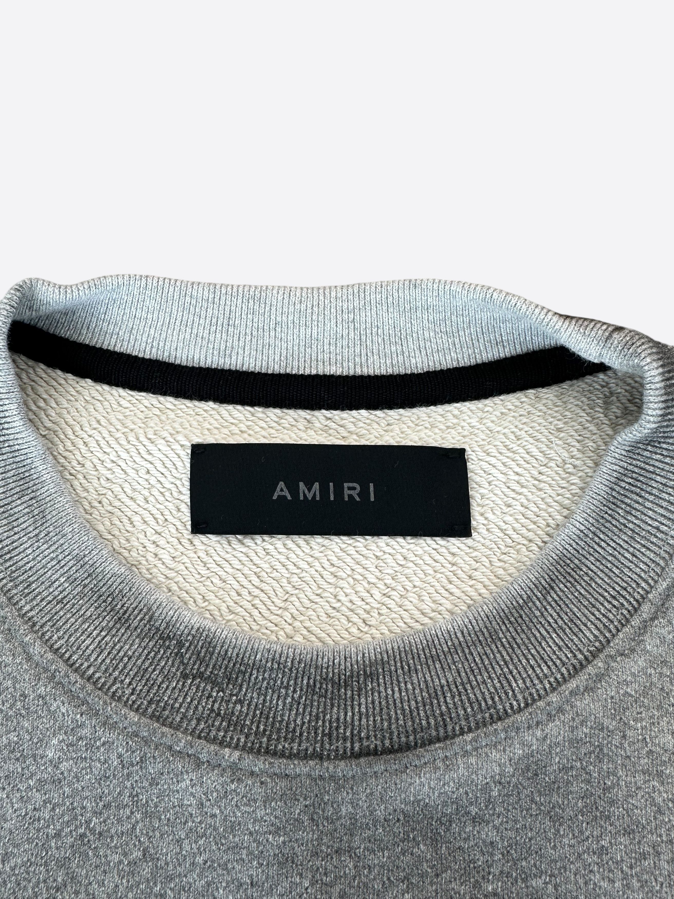 Amiri Amiri Grey & White Puff Logo Sweater Size US XS / EU 42 / 0 - 3 Thumbnail