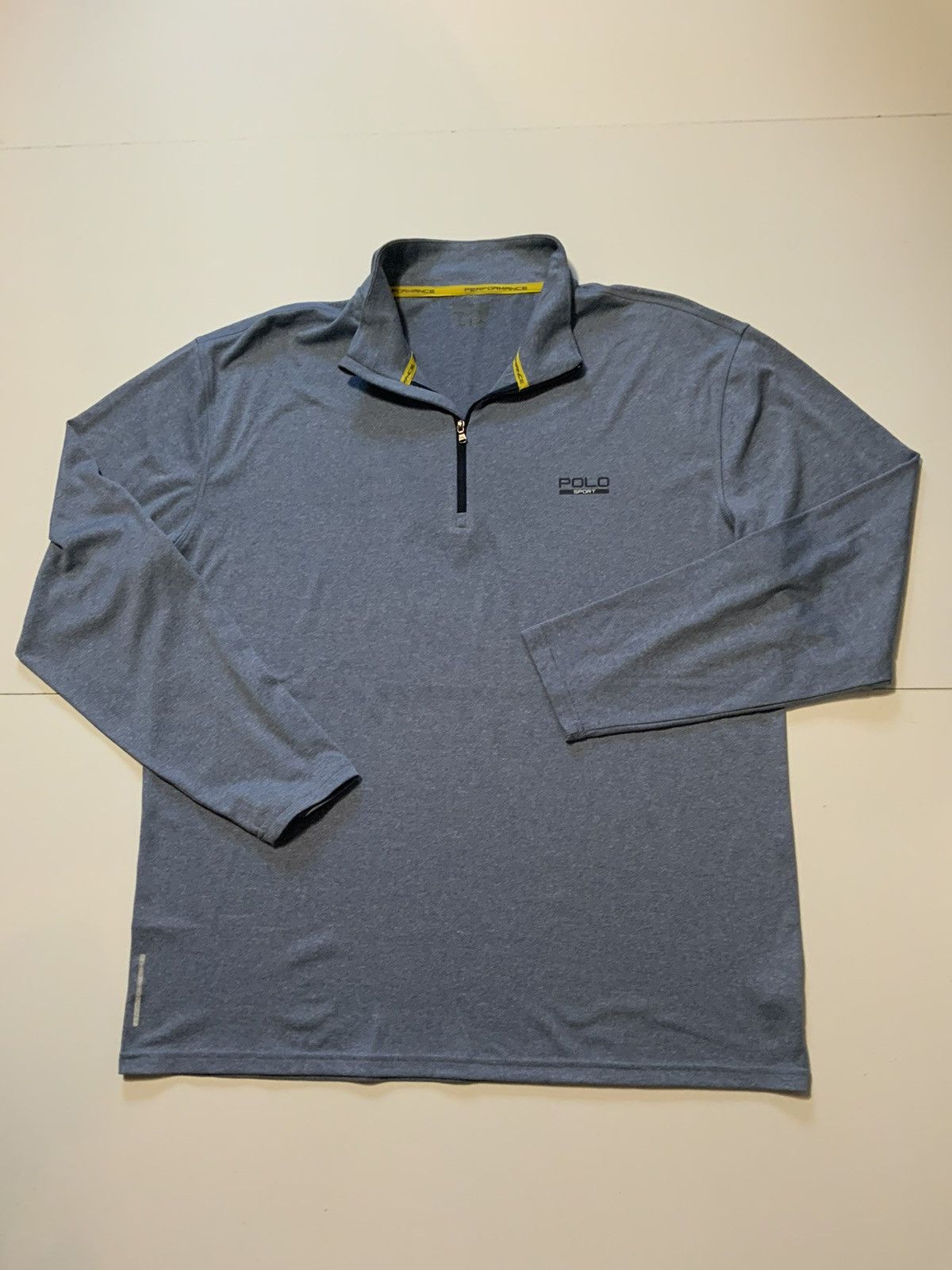 Polo Ralph Lauren × Ralph Lauren Sport Polo Sport Performance Thermovent 1/4 Zip Blue Pullover Size US XL / EU 56 / 4 - 1 Thumbnail