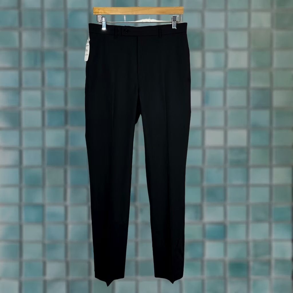 Calvin Klein Calvin Klein Jerry Slim Fit Black Wool Blend Dress Pants 32x34 NWT JRREP Size US 32 / EU 48 - 1 Thumbnail