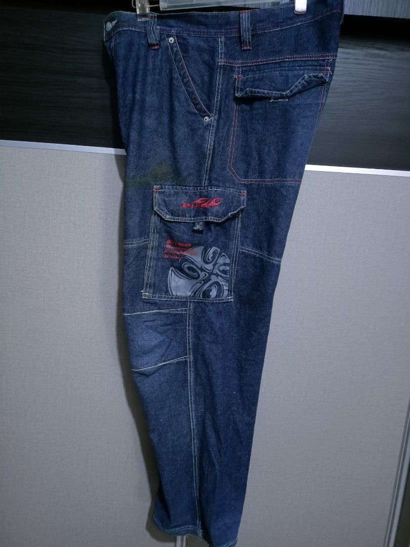 Japanese Brand Vintage Piko Baggy Tribal Cargo Denim Size US 36 / EU 52 - 5 Thumbnail