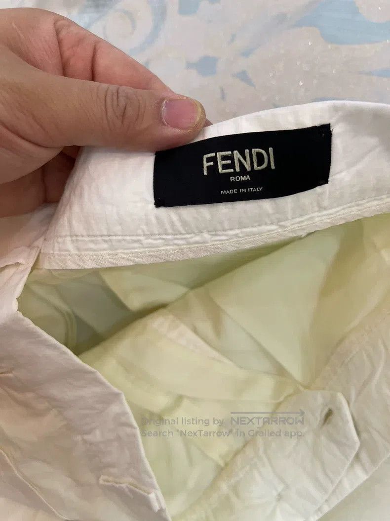 Fendi Fendi Casual Pants with Adjustable Hem and Embroidered Log Size US 34 / EU 50 - 5 Thumbnail