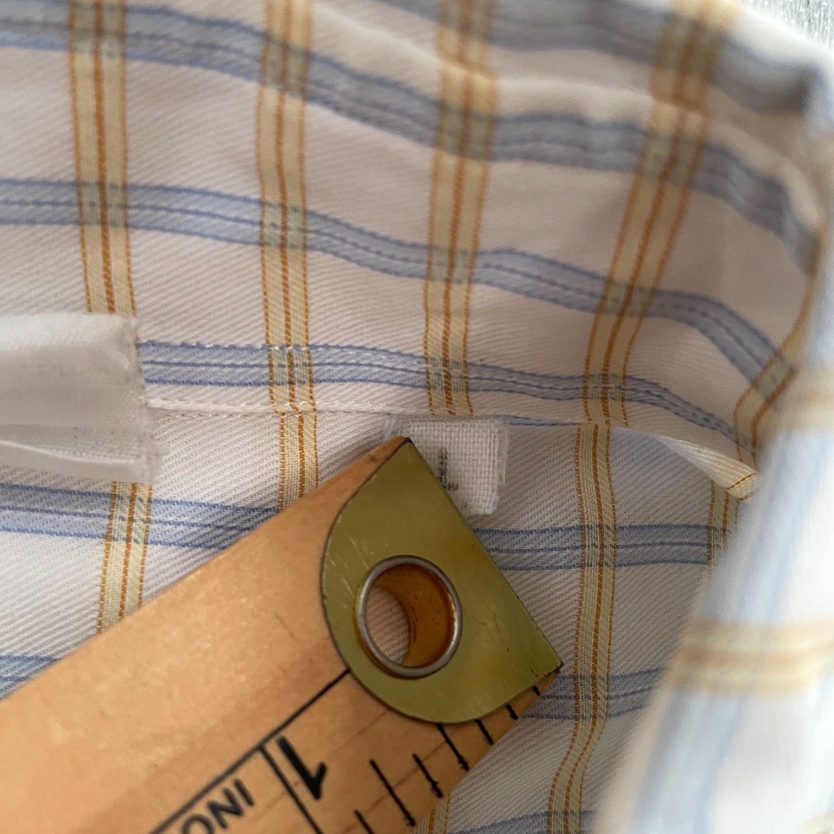 Vintage VINTAGE Luciano Barbera Shirt Adult Large Long Sleeve Button-Up Check Casual Mens L White Blue Yellow Size US L / EU 52-54 / 3 - 6 Thumbnail