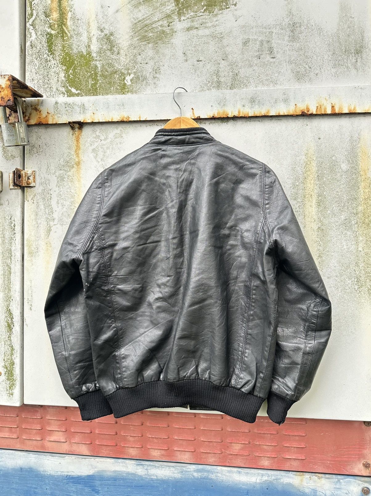 Vintage 👹Vintage Deluxe Leather Bomber Jacket Size US M / EU 48-50 / 2 - 9 Thumbnail