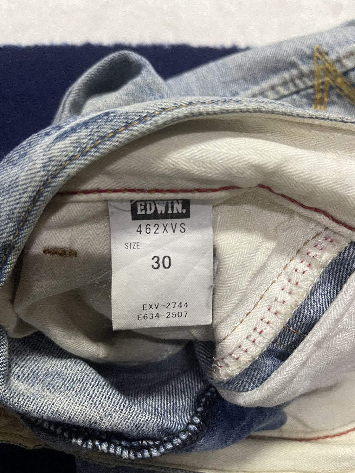Edwin × Japanese Brand Edwin Exclusive Vintage Distressed Jeans (14) Size US 33 - 10 Thumbnail