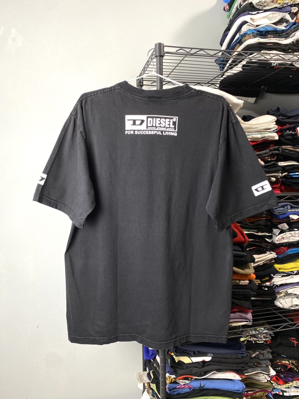 Diesel Y2K Vintage 1990’s Diesel T Shirt Faded Destroy Archive Hype Size US XL / EU 56 / 4 - 2 Thumbnail