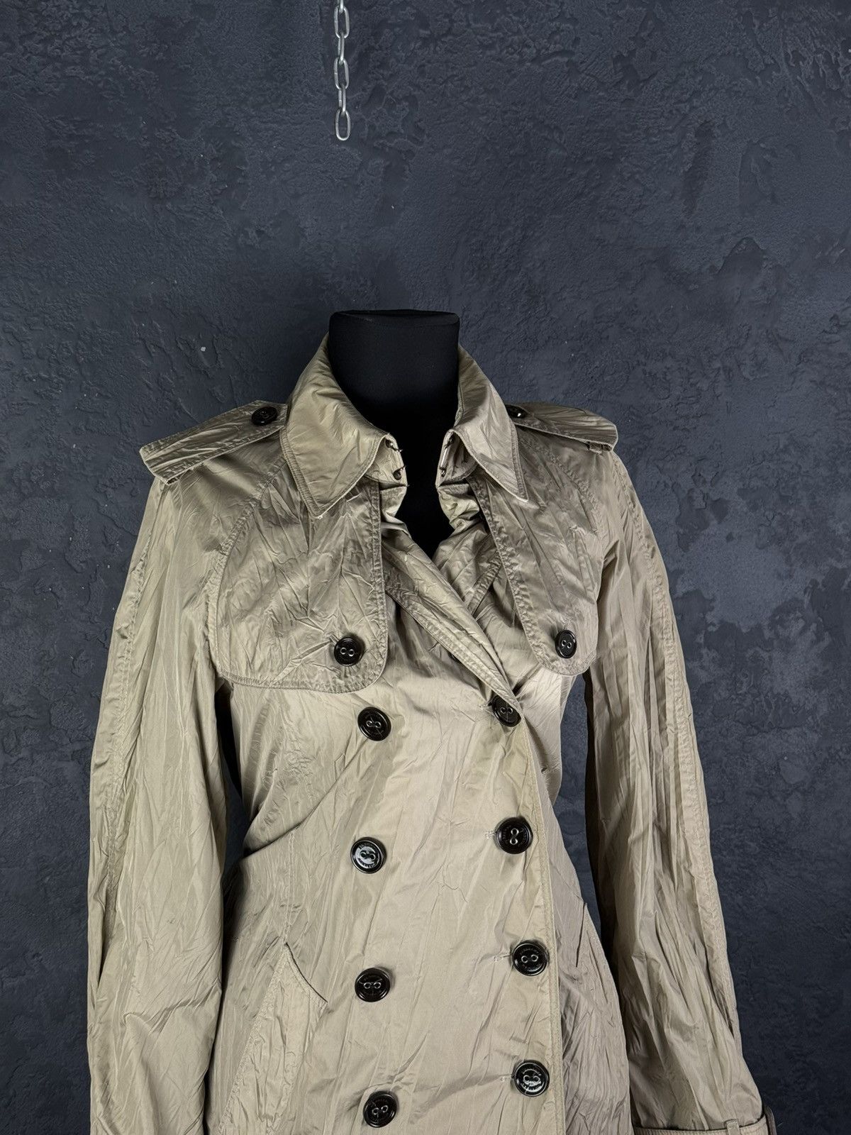 Burberry BURBERRY PRORSUM Nylon Belted Women’s Double Trench Coat Size M / US 6-8 / IT 42-44 - 3 Thumbnail