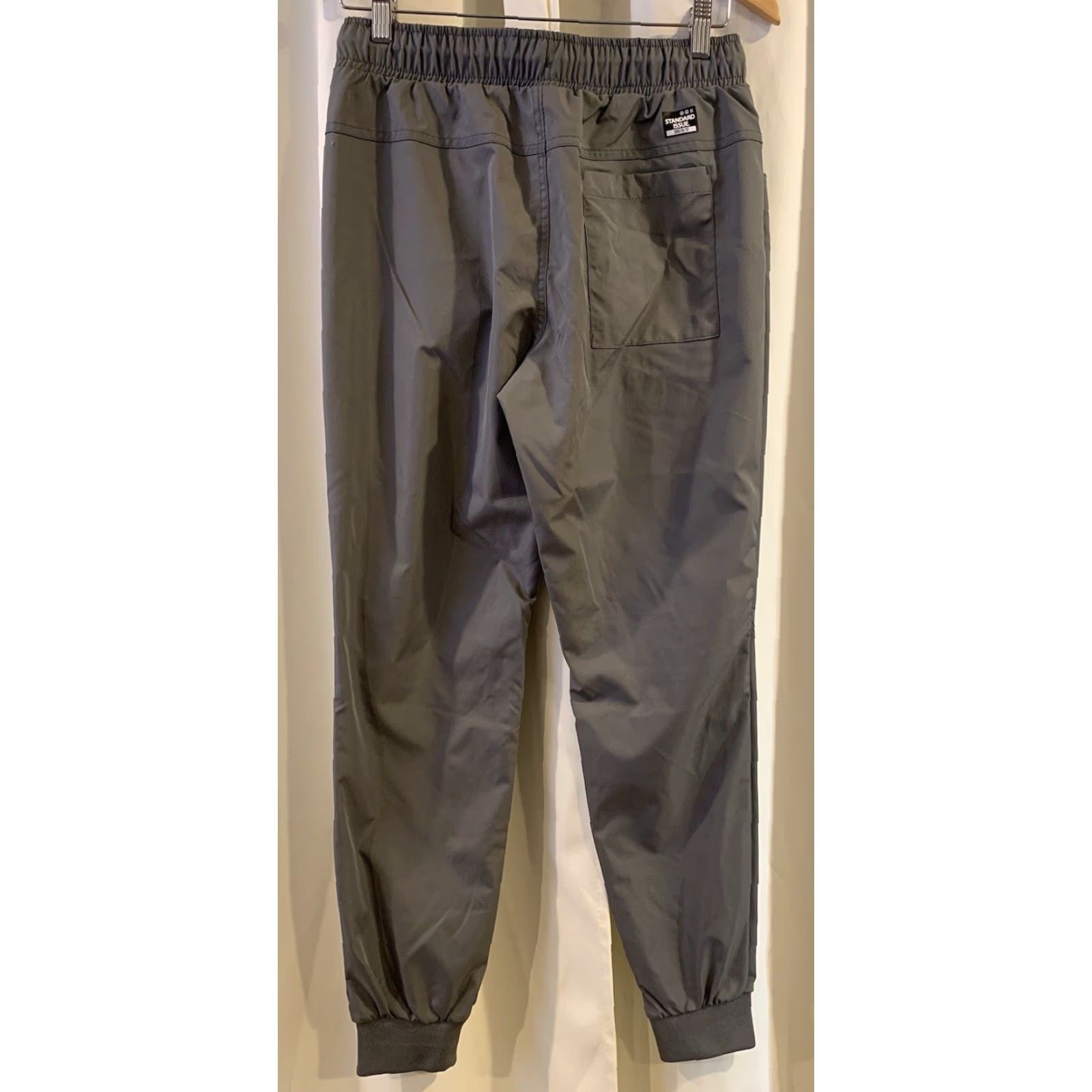 Southpole Southpole Jogger Pants Athletic Flat Front Drawstring Black Gray Polyester Small S 28in Inseam Men's Pants Pocket Zipper Size US 29 - 2 Thumbnail
