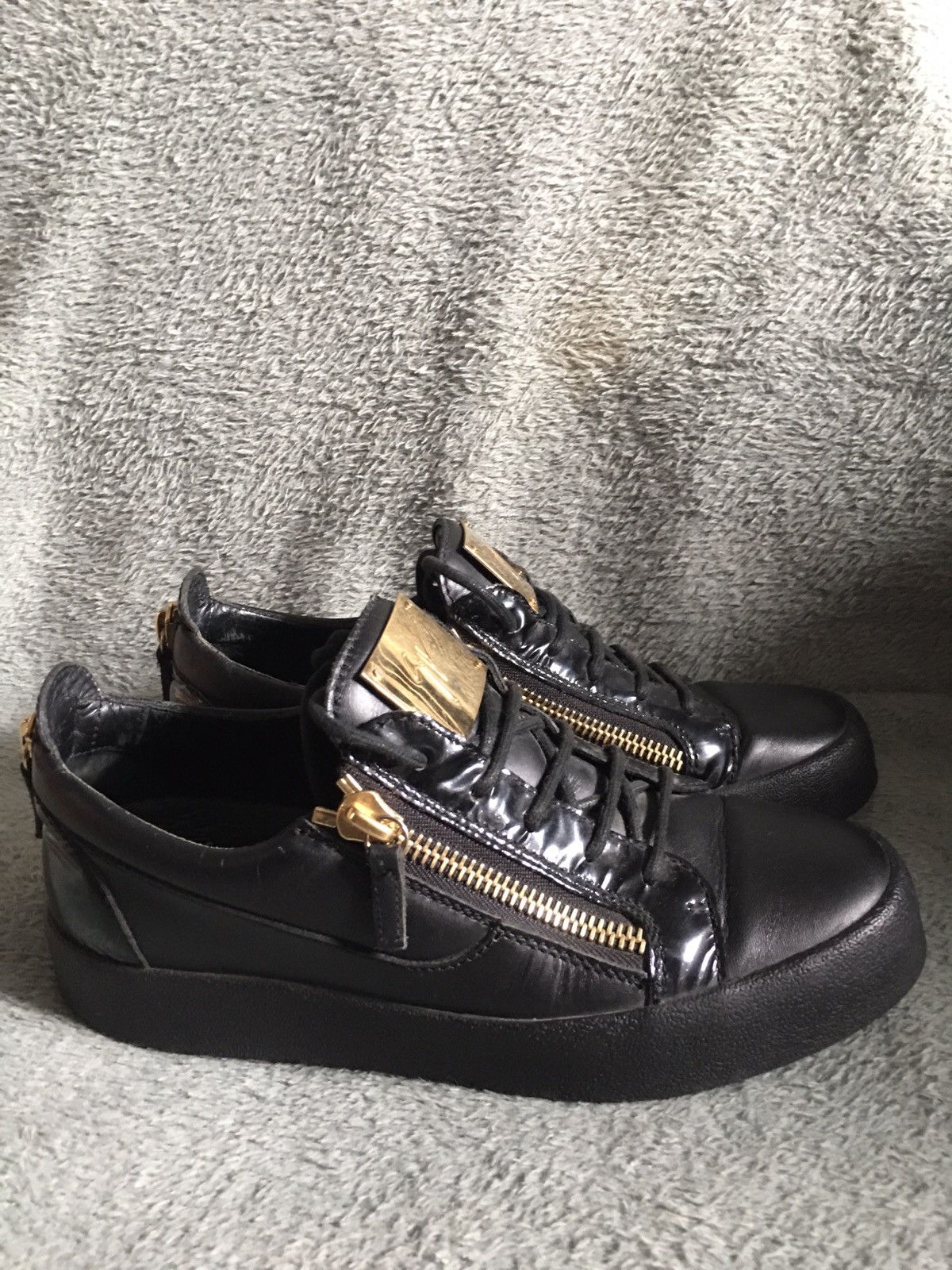 Giuseppe Zanotti Giuseppe Zanotti Black Leather Low-top Sneakers EU 41 Size US 8 / EU 41 - 9 Thumbnail