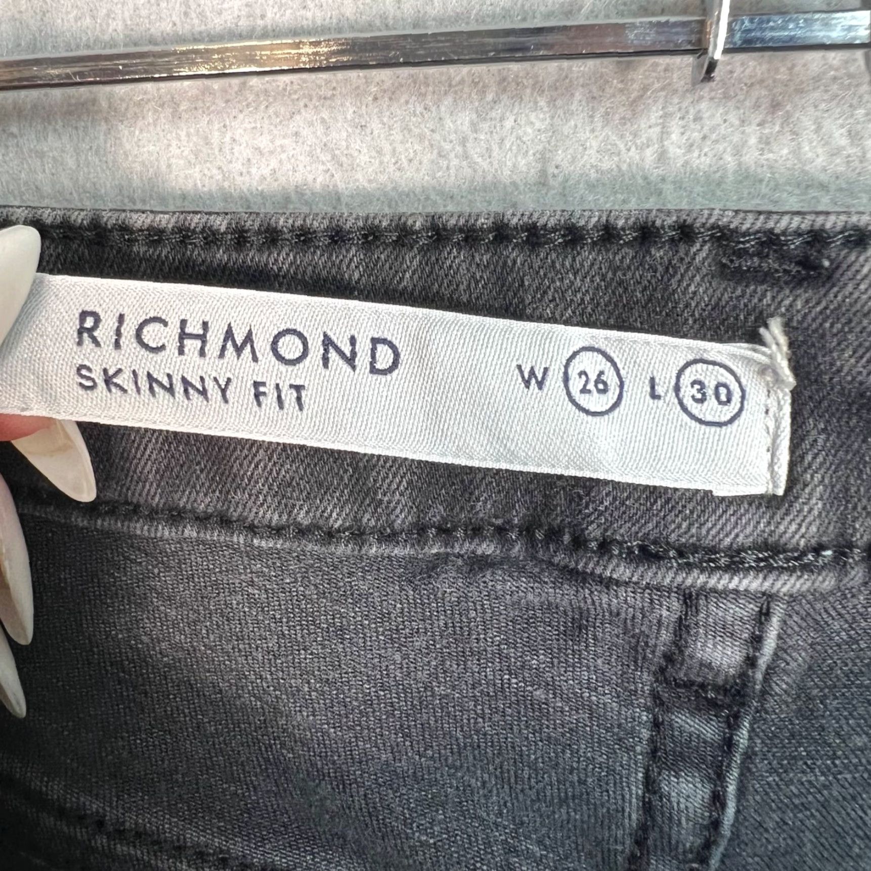 Jigsaw Jigsaw Jeans Skinny Womens Black Denim 26 x 30 Richmond Jigsaw Skinny Fit Black Jeans for Women 26 Size 26" / US 2 / IT 38 - 3 Thumbnail