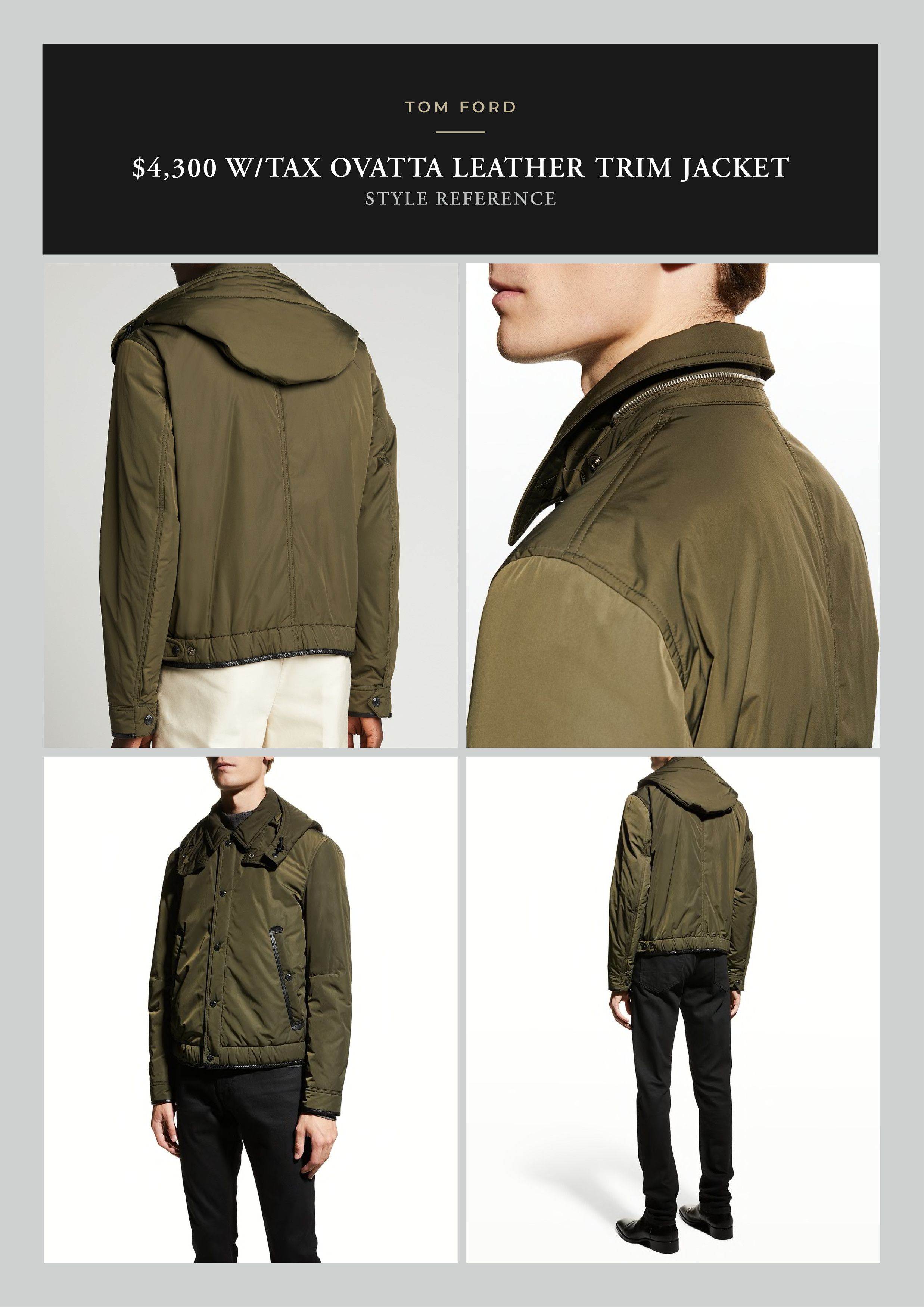 Tom Ford Fits 52, Best Dressed $4,300 w/tax Ovatta Leather Accents Size US XL / EU 56 / 4 - 4 Thumbnail