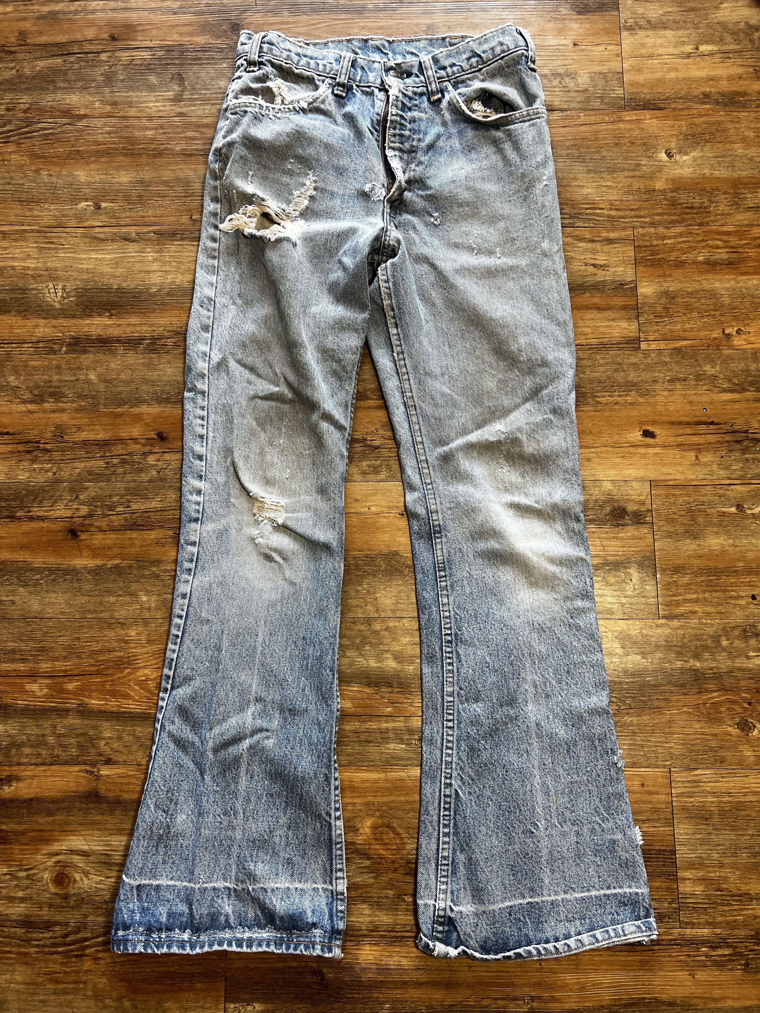 Levi's Vintage Clothing Vintage 70's Levi's Orange Tab Zipper Fly Bellbottom Flares Size US 28 / EU 44 - 2 Thumbnail