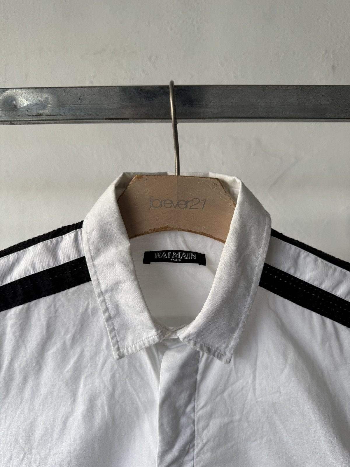 Balmain Balmain Paris Double Black Stripe Button Up Shirt Size US S / EU 44-46 / 1 - 5 Thumbnail