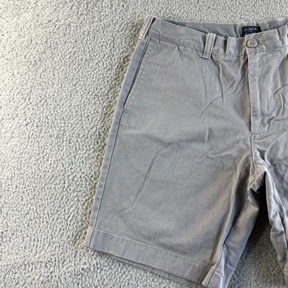 J.Crew J. Crew Gramercy Shorts Mens 34 Gray Chino Flat Front Twill Outdoor Beach 9" Inseam Size US 34 / EU 50 - 4 Thumbnail