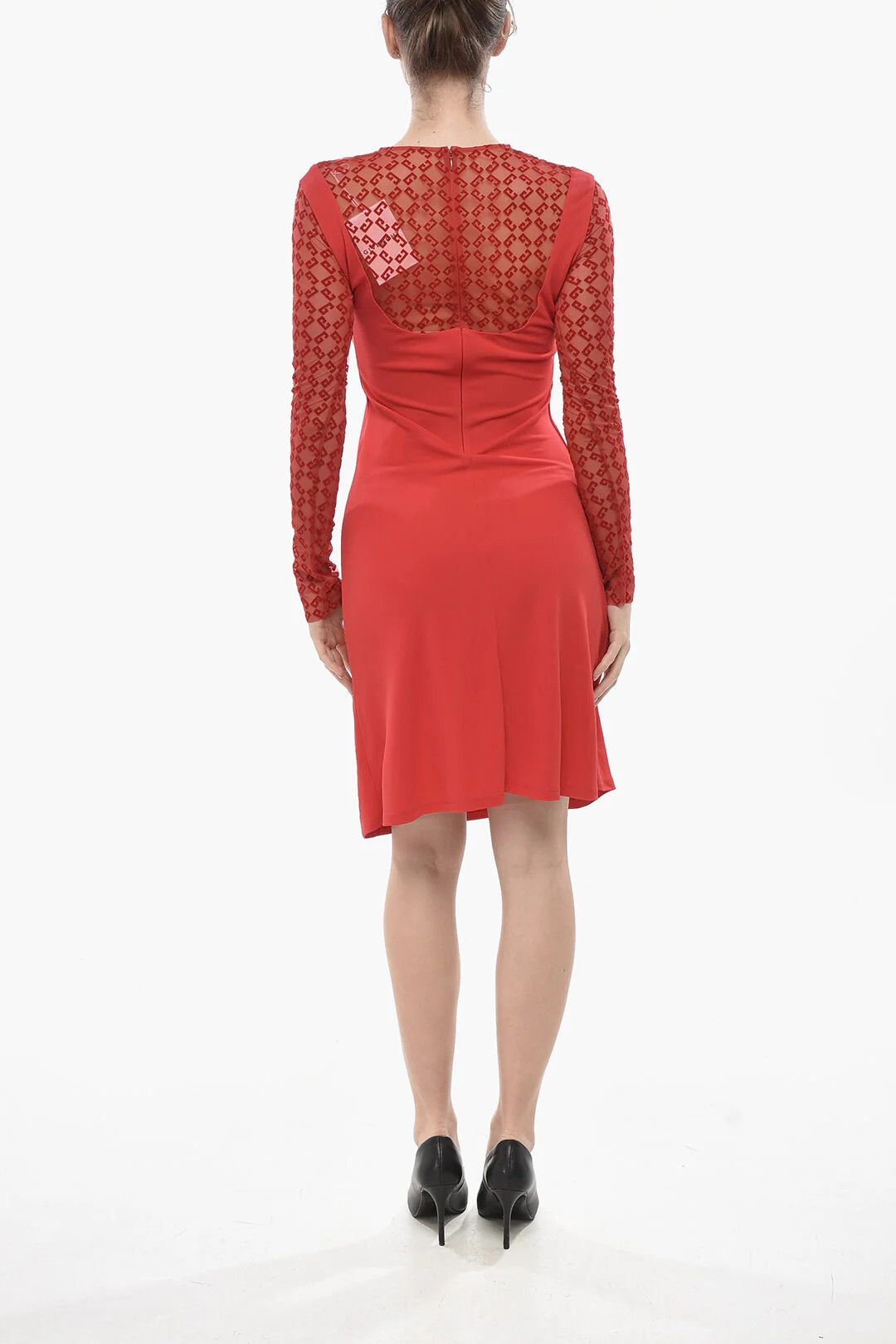 Givenchy og1mm0326 Viscose Midi Sheath Dress in Red Size XS / US 0-2 / IT 36-38 - 2 Thumbnail
