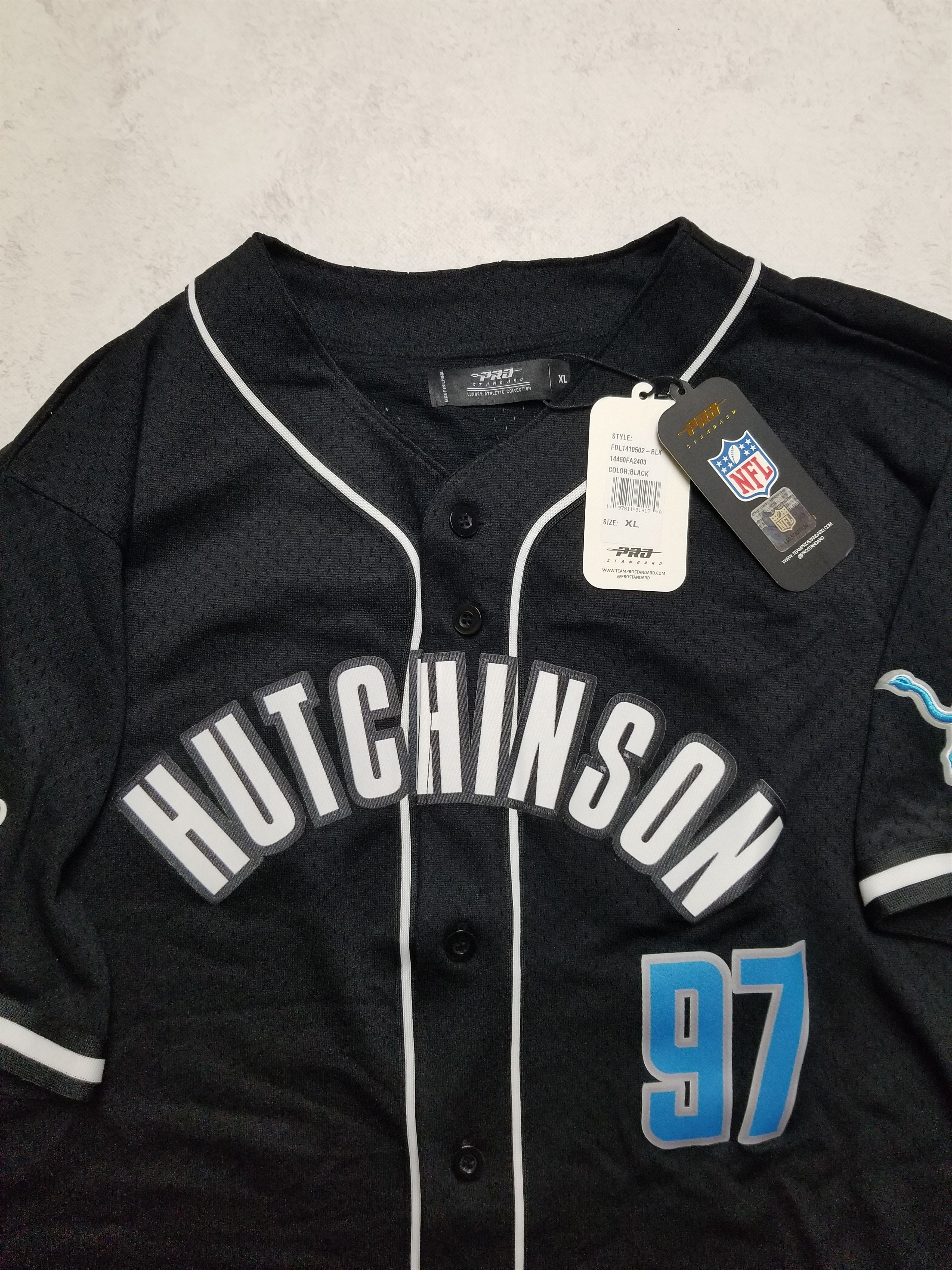 Pro Standard Detroit Lions Aidan Hutchinson Mesh Baseball Jersey Size US XL / EU 56 / 4 - 13 Thumbnail