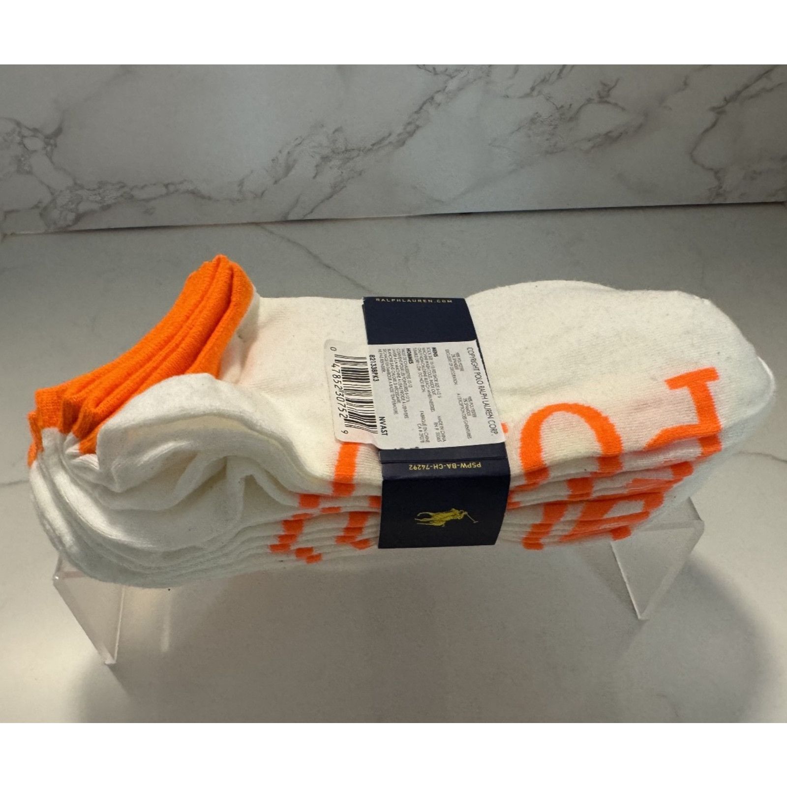 Polo Ralph Lauren Polo Ralph Lauren Classic Sport Men's Low Cut Socks Orange Size ONE SIZE - 5 Thumbnail