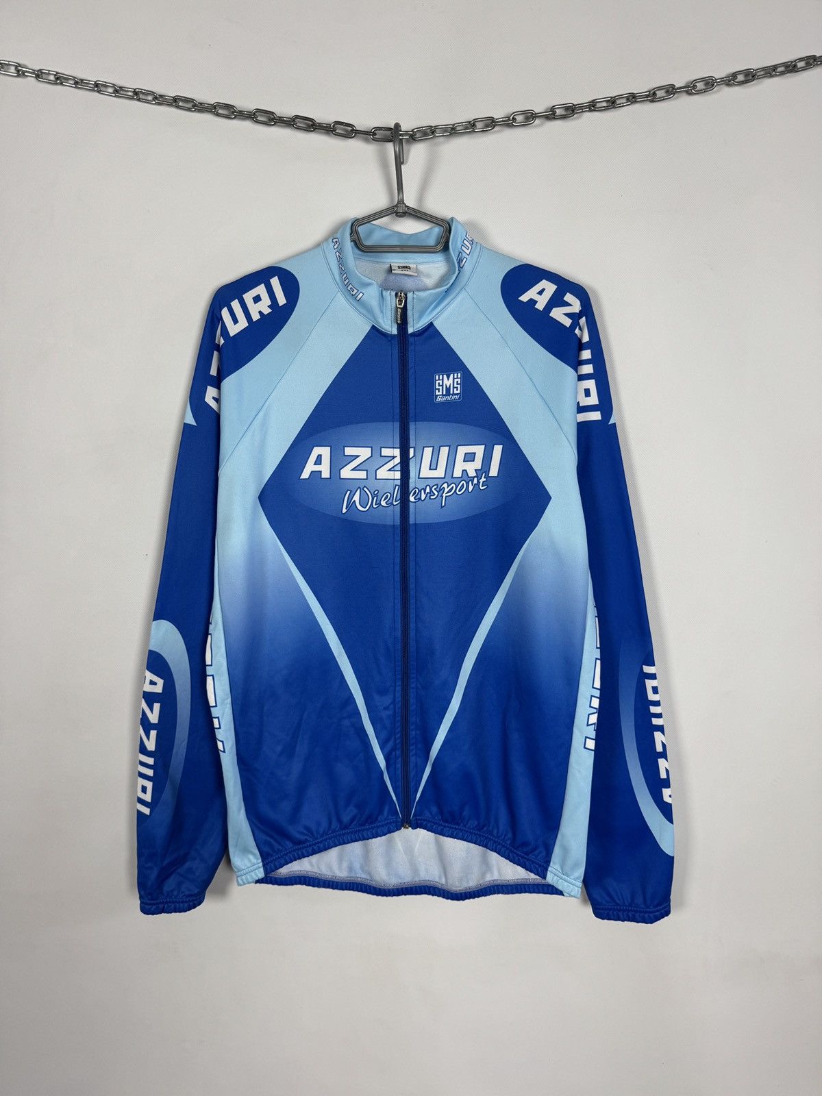 Rapha SMS Santini Azzuri Cycling Zip Jacket Long Sleeve Italy XL Size US XL / EU 56 / 4 - 2 Thumbnail