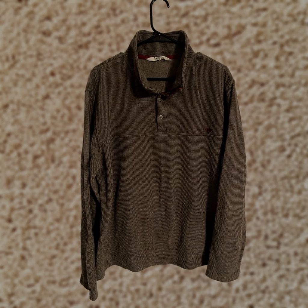 Mountain Khakis Mountain Khakis Fleece Pullover Jacket 1/4 Snap Button Beige XLarge Men's Size US XL / EU 56 / 4 - 1 Thumbnail