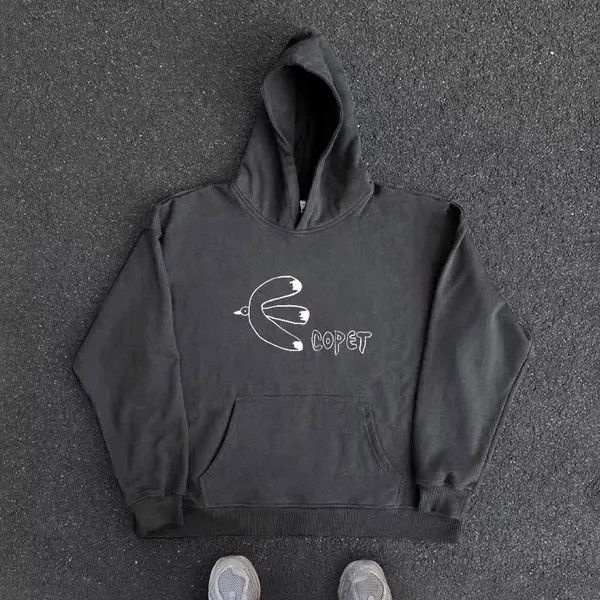VIBE Vintage Creative Simple Printed Loose Hooded Sweatshirt Size US L / EU 52-54 / 3 - 6 Thumbnail